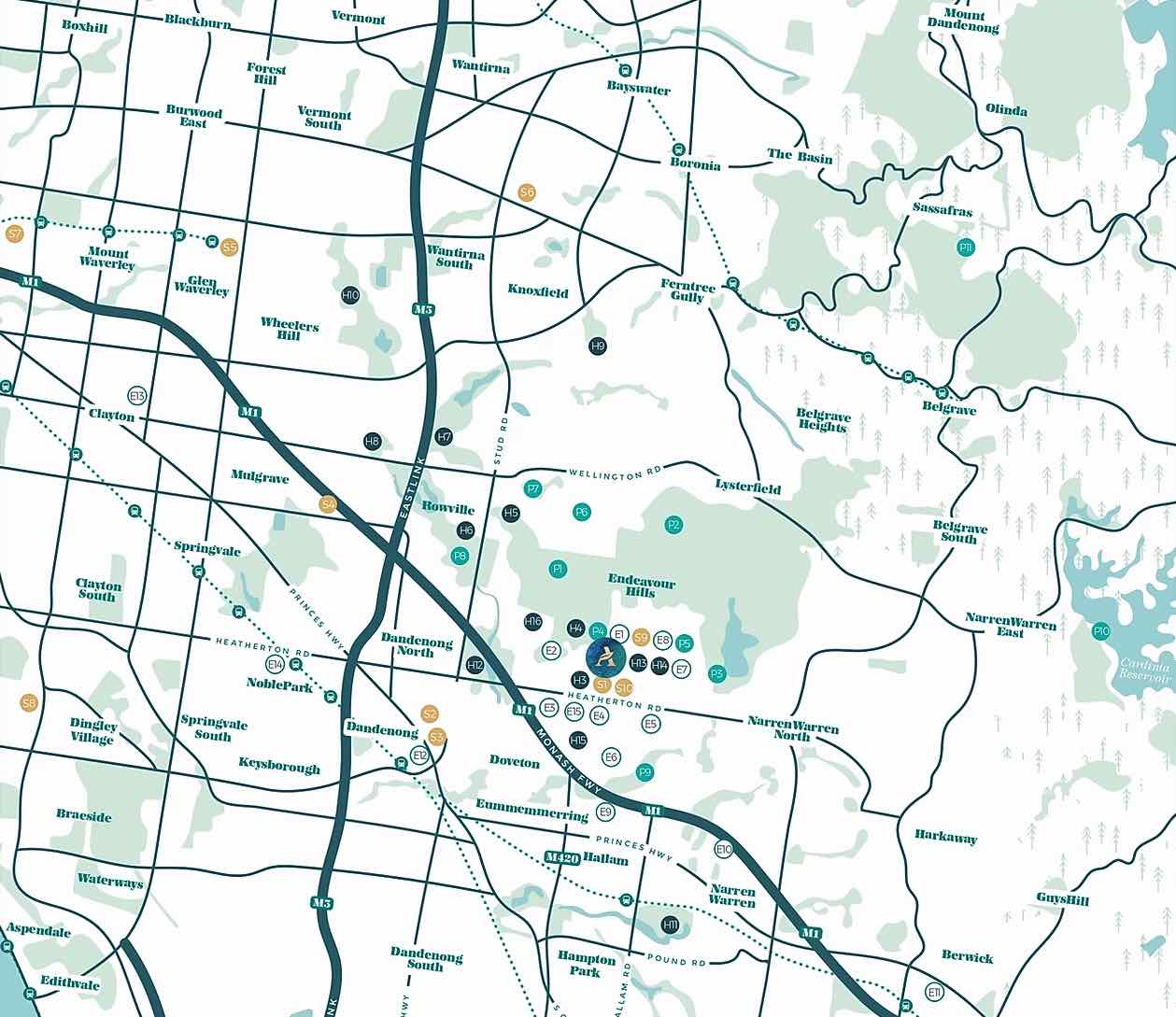 Annette Hill Endeavour Hills Location map