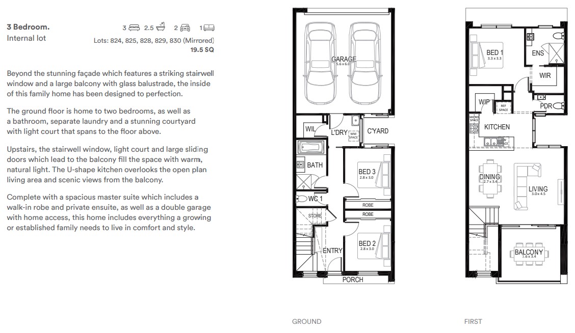 Apollo Townhome Collection at WestWood - Fraser Rise Floor Plan 2