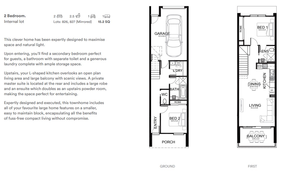 Apollo Townhome Collection at WestWood - Fraser Rise Floor Plan 3