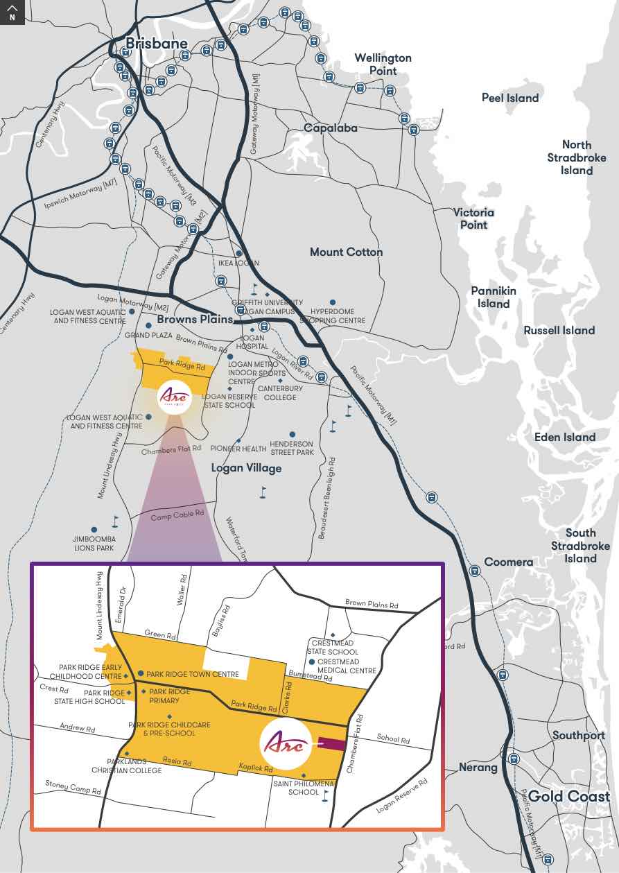 Arc Estate - Park Ridge Location map