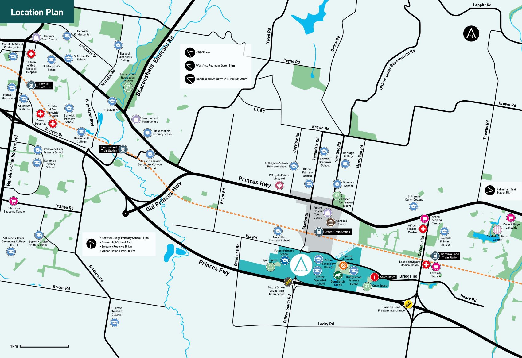 Arcadia Estate - Officer Location Map