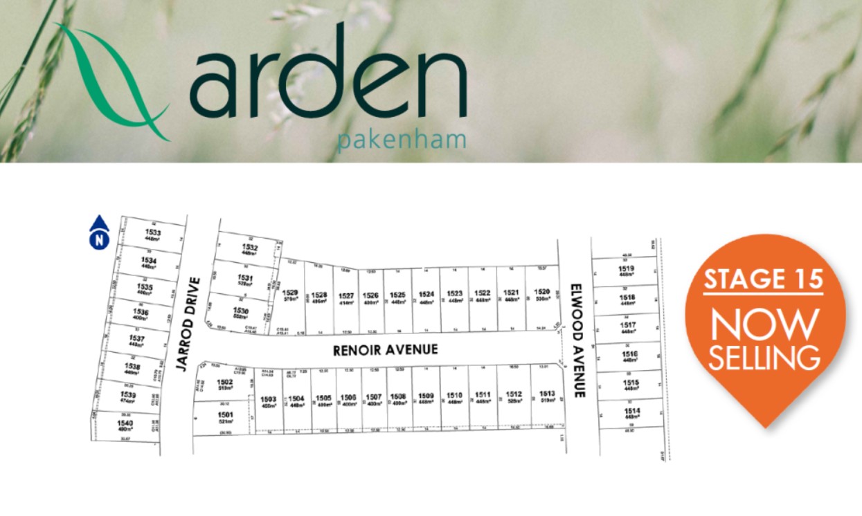 Arden Estate - Pakenham Release Map