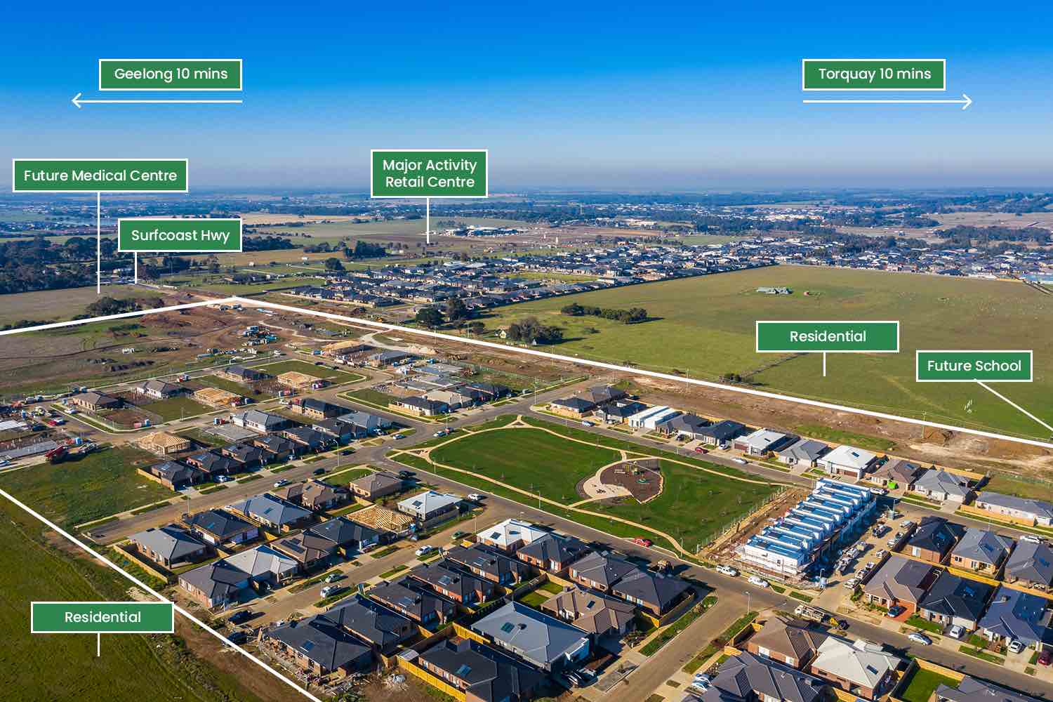 Armstrong Creek Central Estate - Mount Duneed Aerial