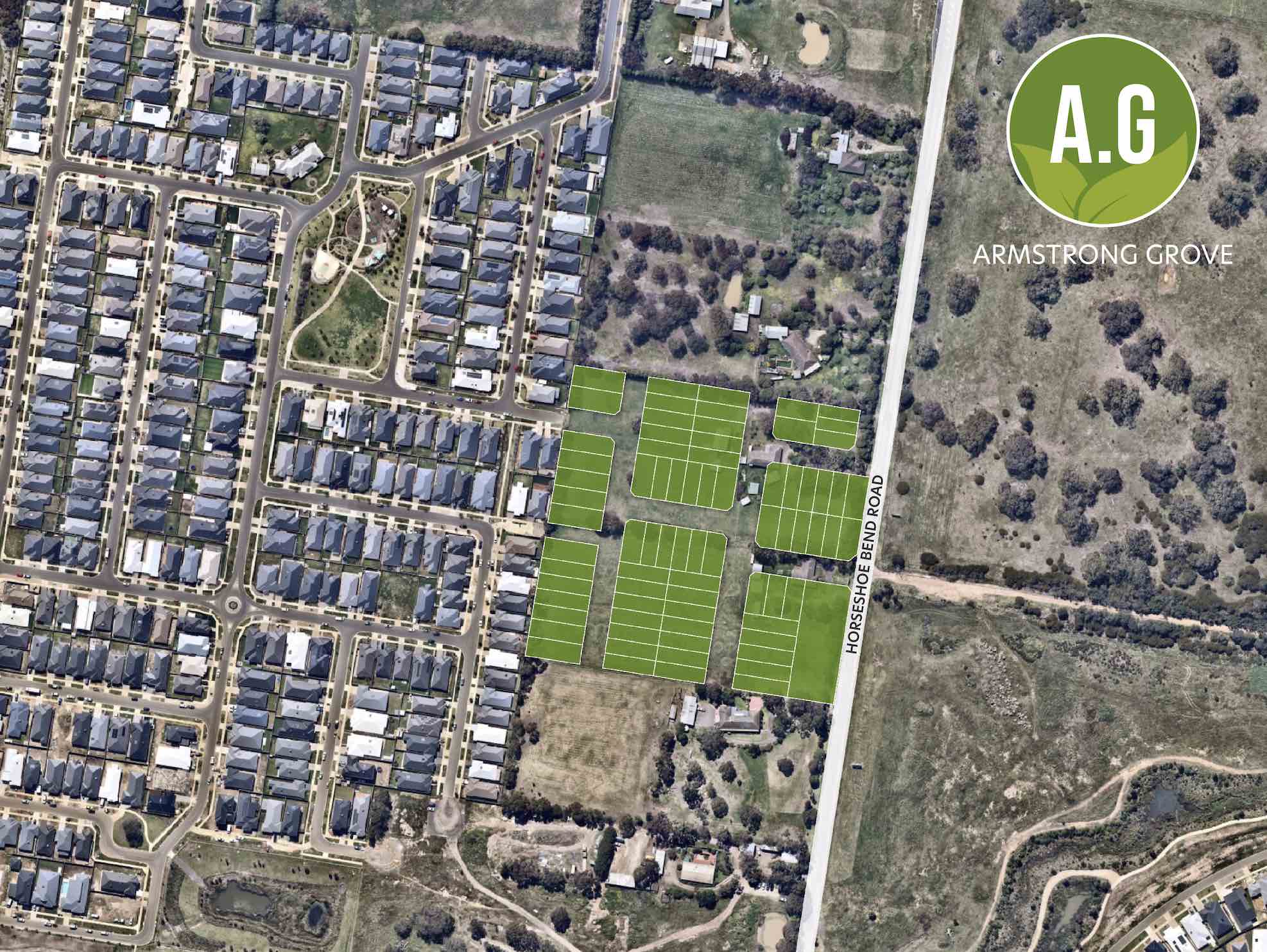 Armstrong Grove Estate - Armstrong Creek Aerial