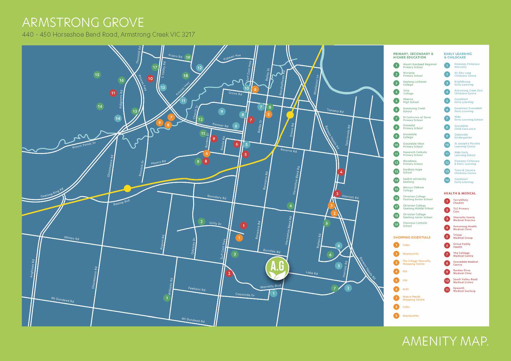 Armstrong Grove Estate - Armstrong Creek Location Map