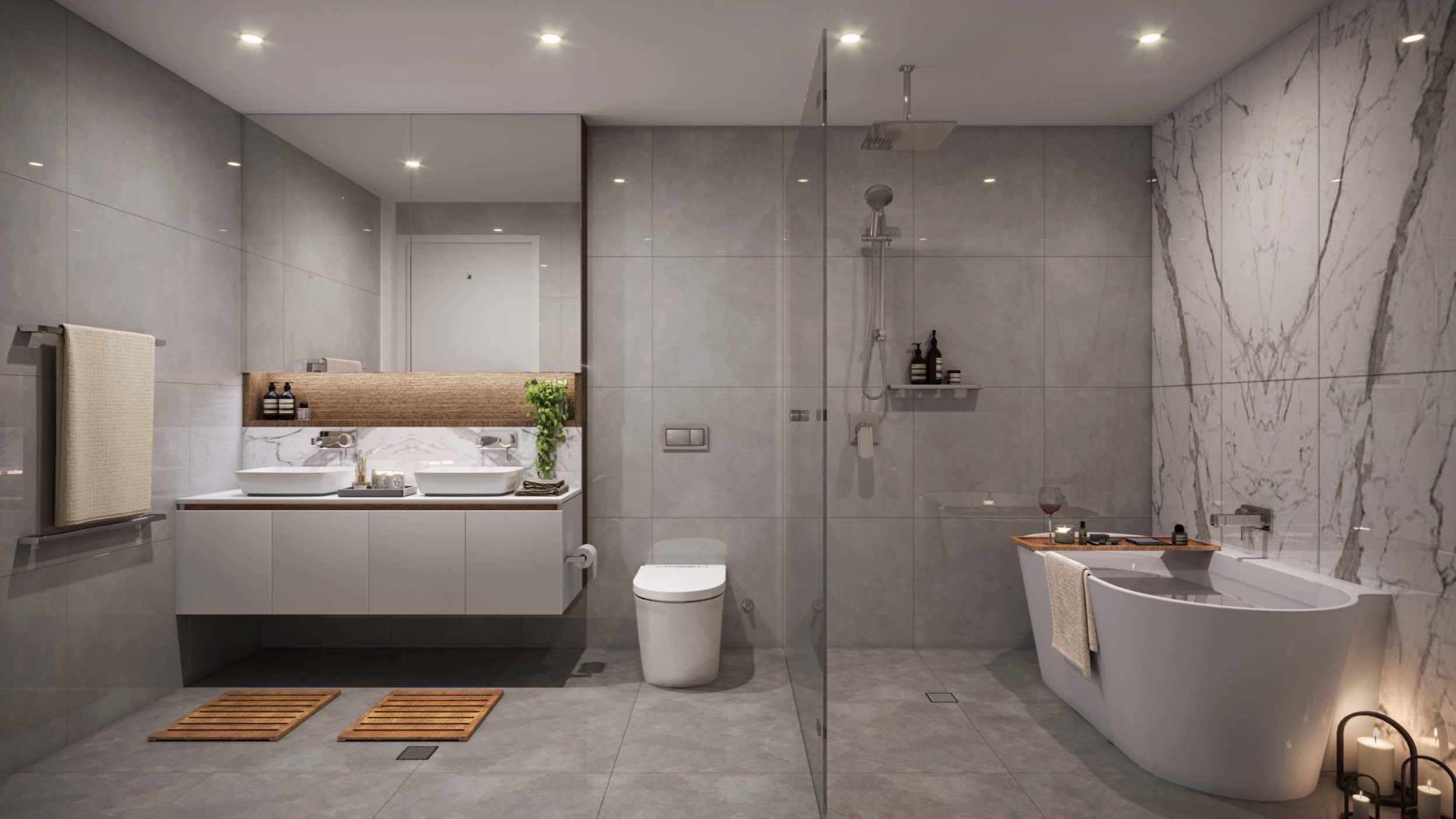 Ascot Aurora Estate - Ascot Bathroom Render
