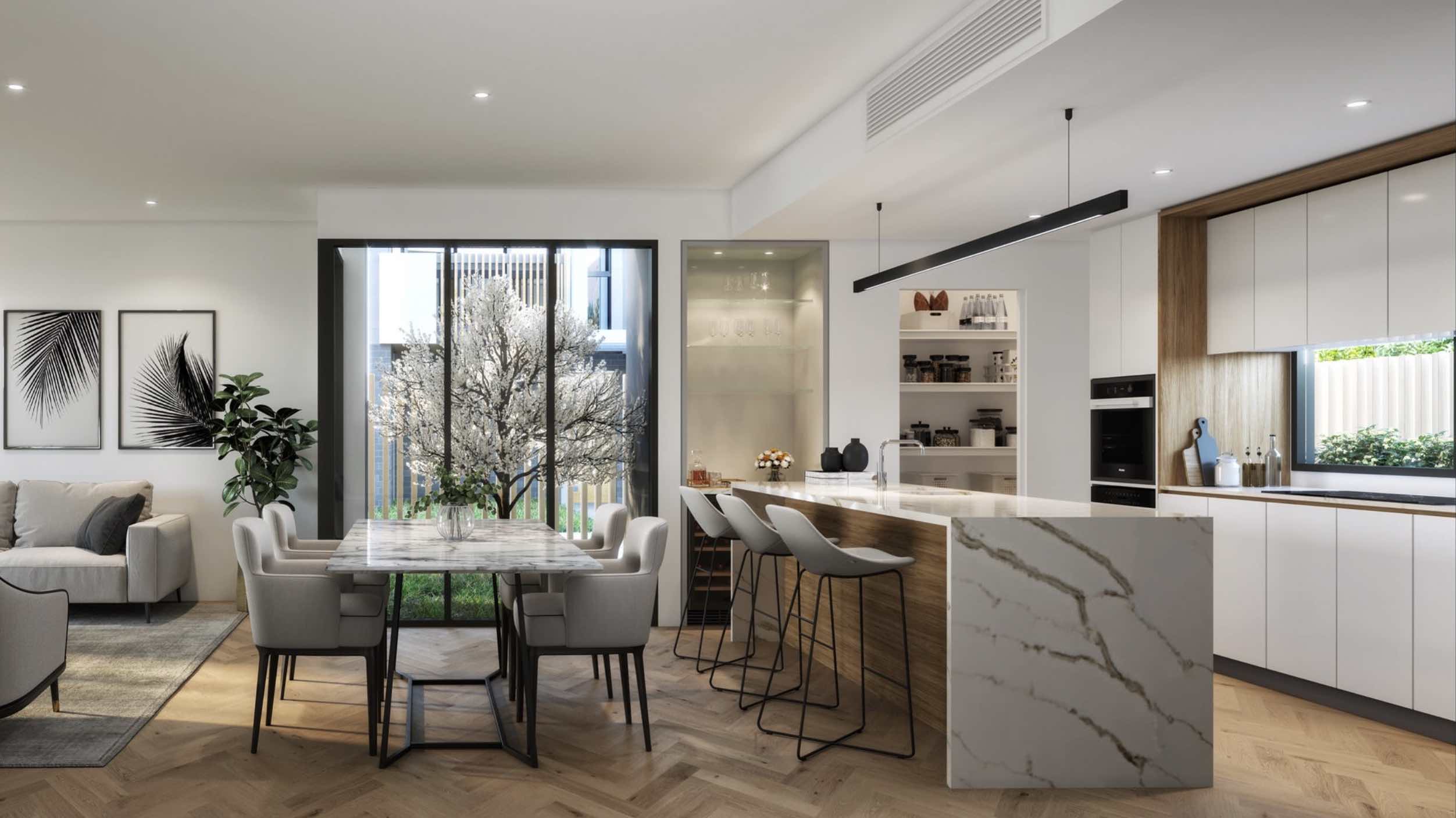 Ascot Aurora Estate - Ascot Kitchen Render