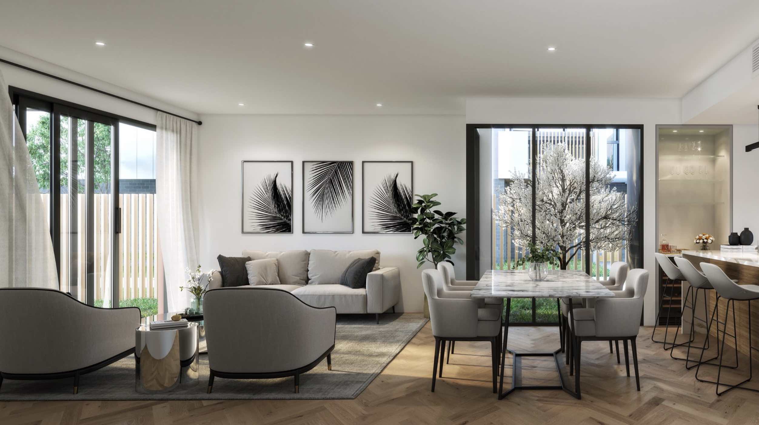 Ascot Aurora Estate - Ascot Living Area Render