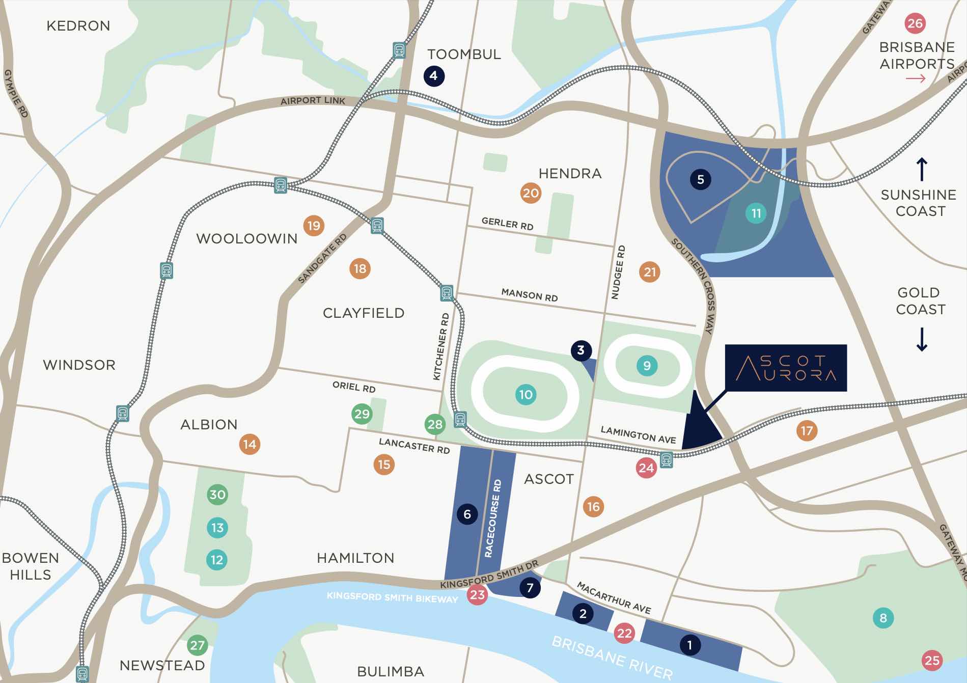 Ascot Aurora Estate - Ascot Location map