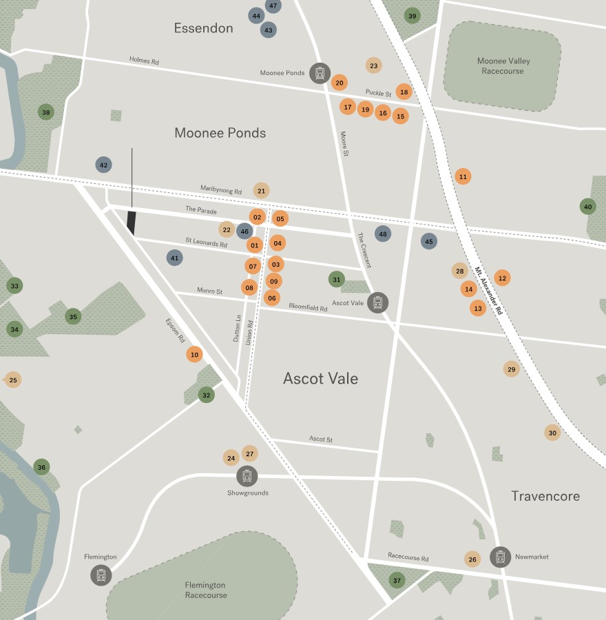 Ascot Quarter Townhomes - Ascot Vale Location Map