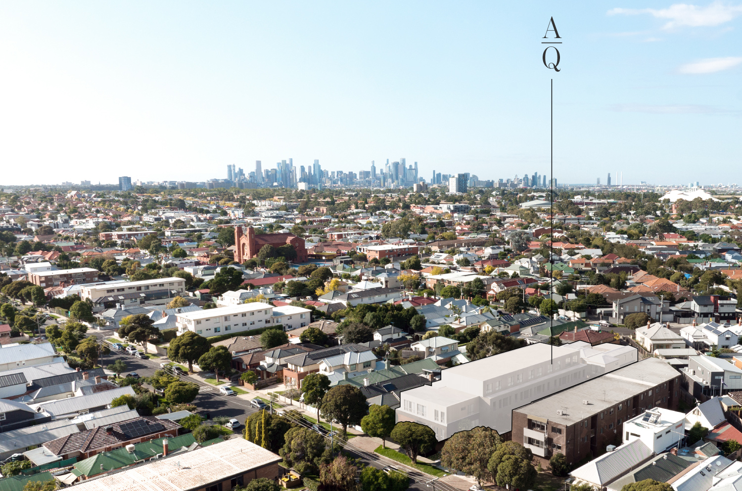 Ascot Quarter Townhomes - Ascot Vale Aerial
