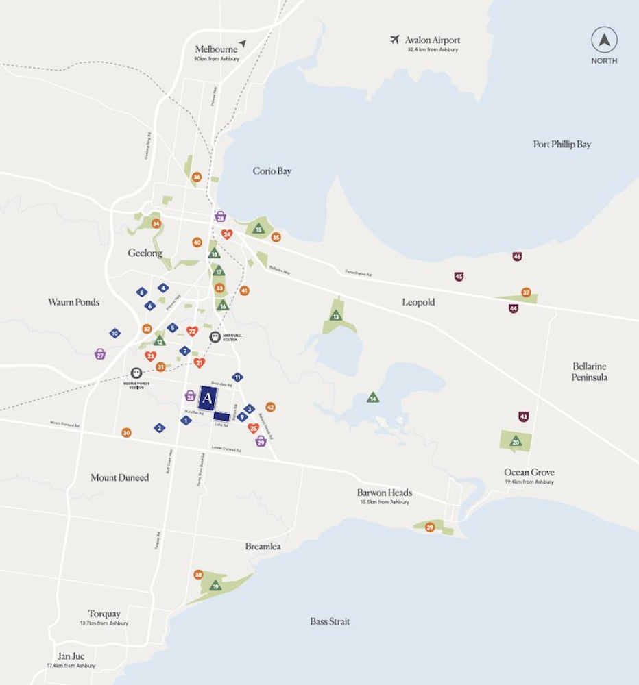 Ashbury Estate - Armstrong Creek Location m Location Map