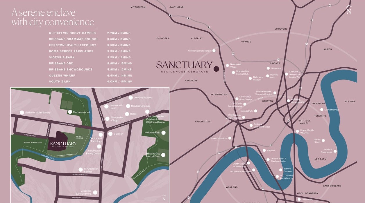 Ashgrove Sanctuary Estate - Ashgrove Location Map