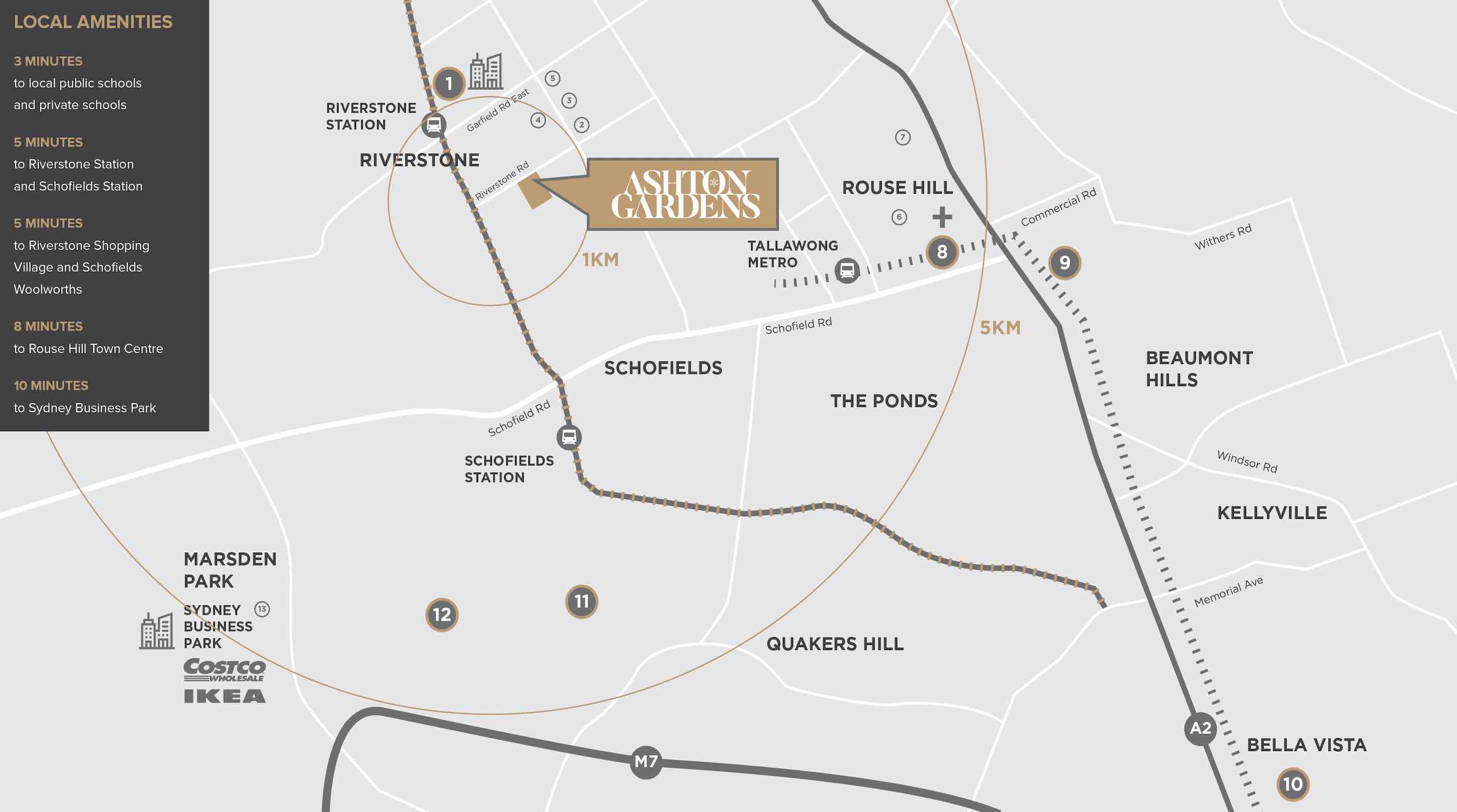 Ashton Gardens Estate - Riverstone Location map