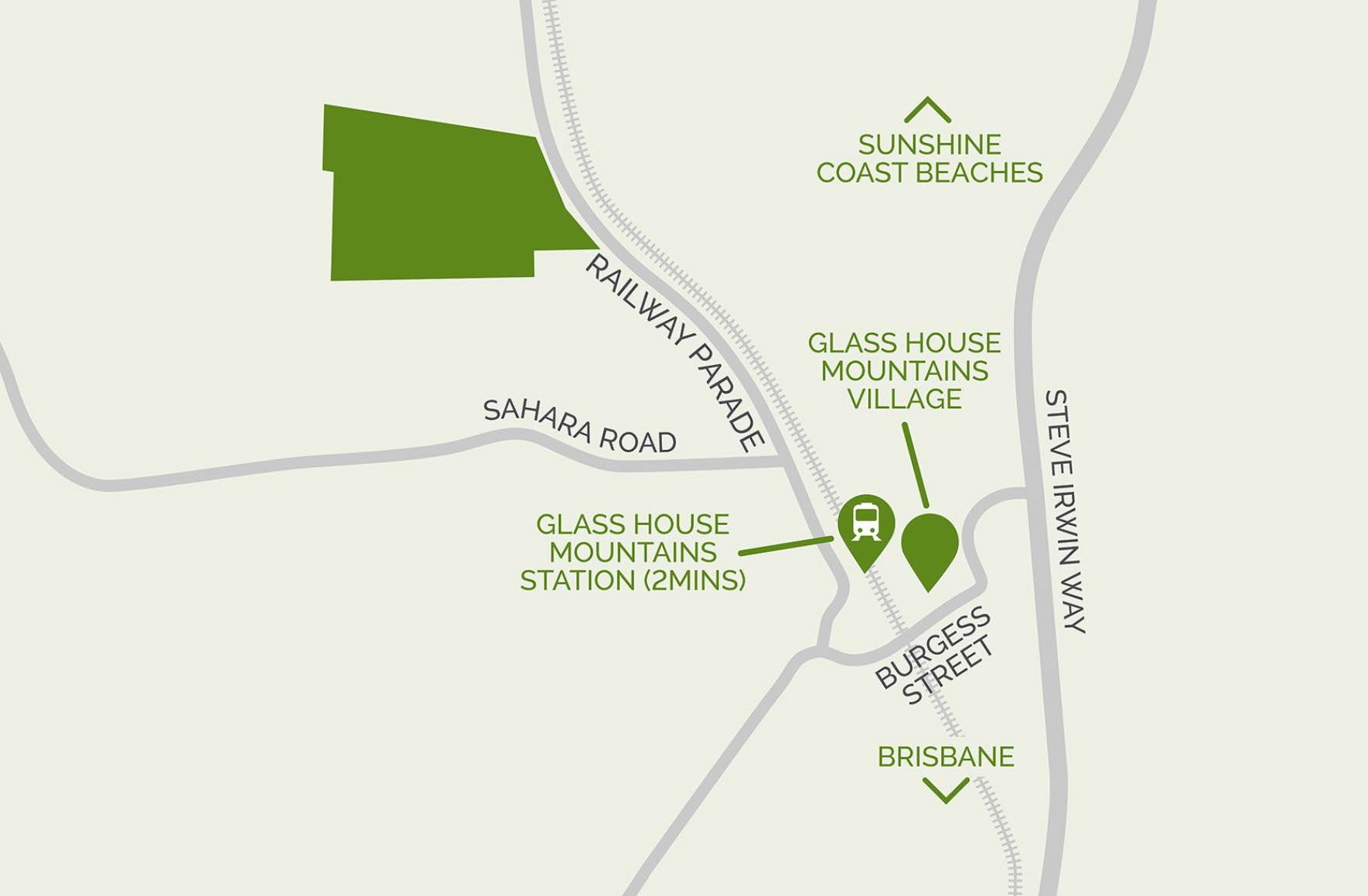 Aspect Glass House Estate - Glass House Mountains Location map
