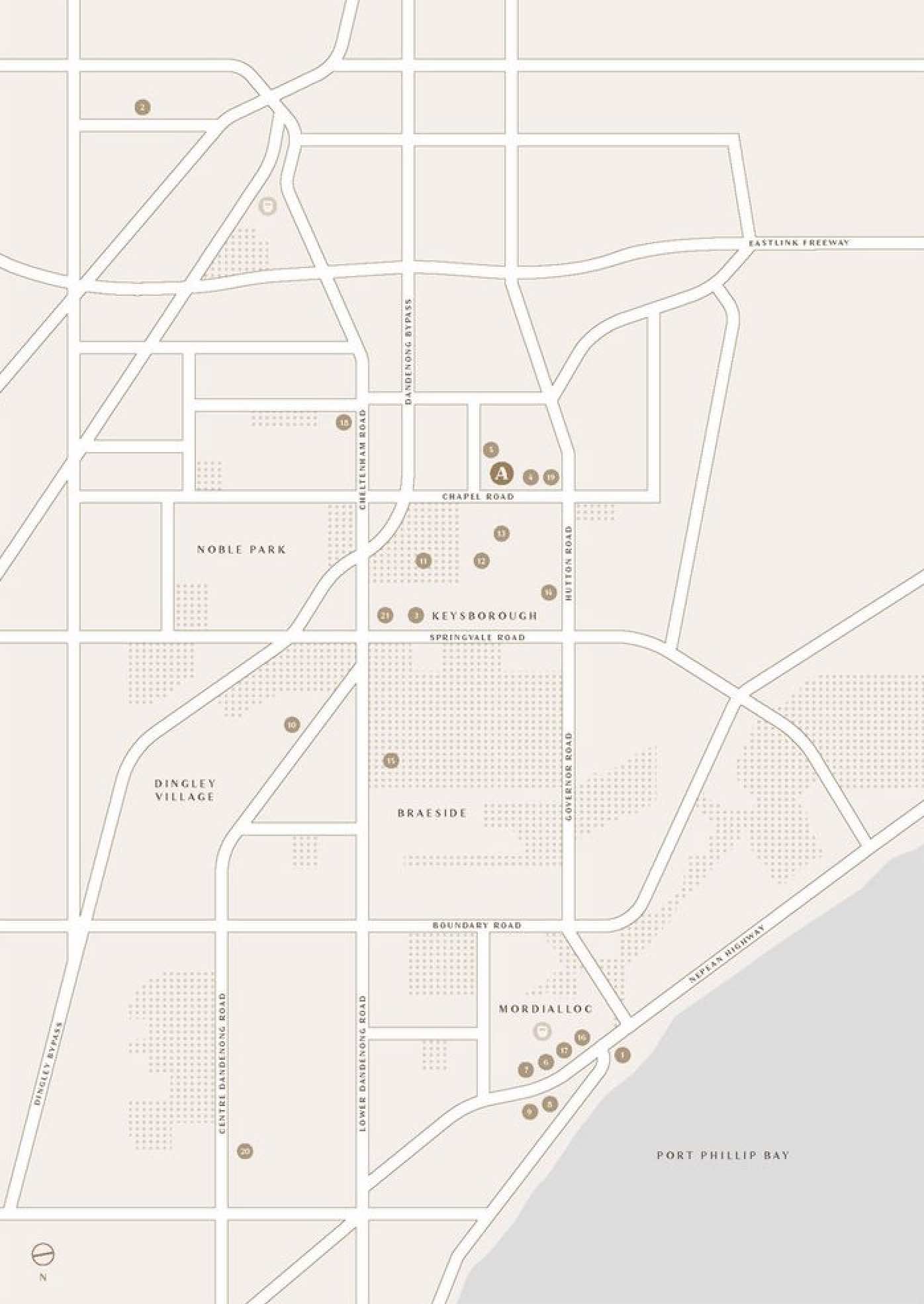 Aspire Estate - Keysborough Location map