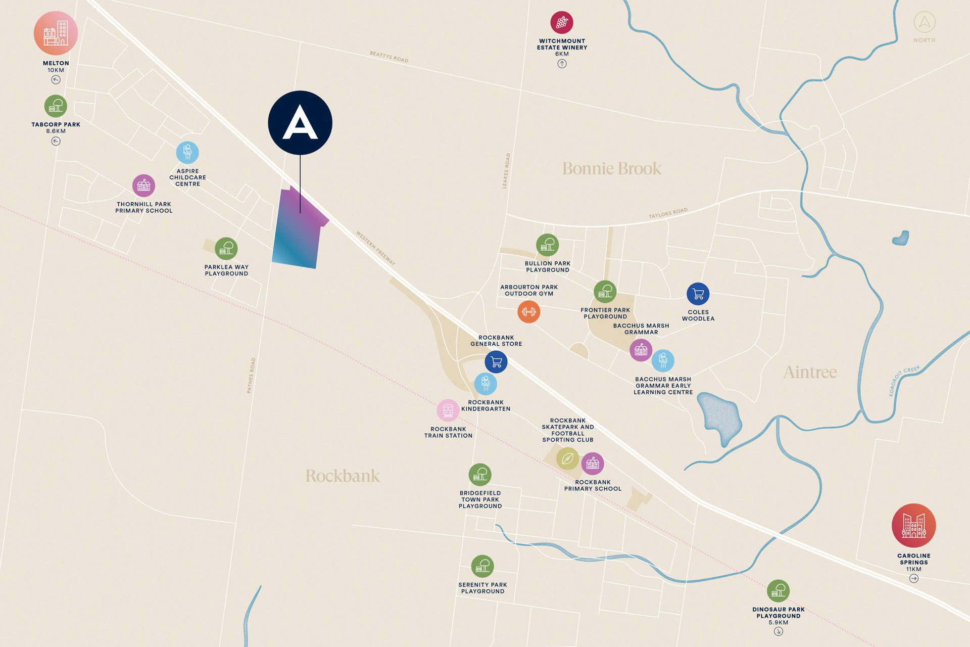 Atlas Estate - Rockbank Location Map
