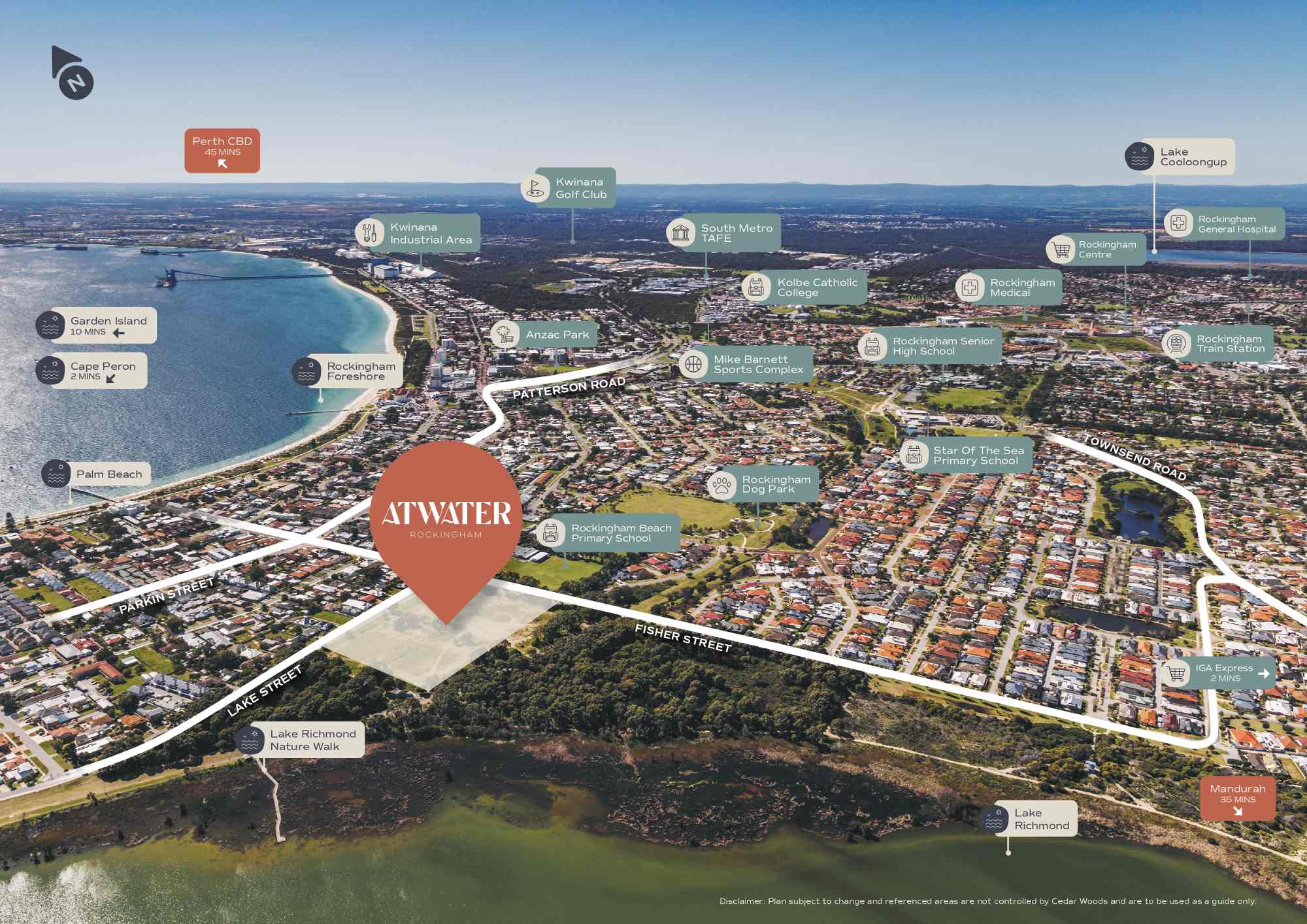 Atwater Estate - Rockingham Location Map