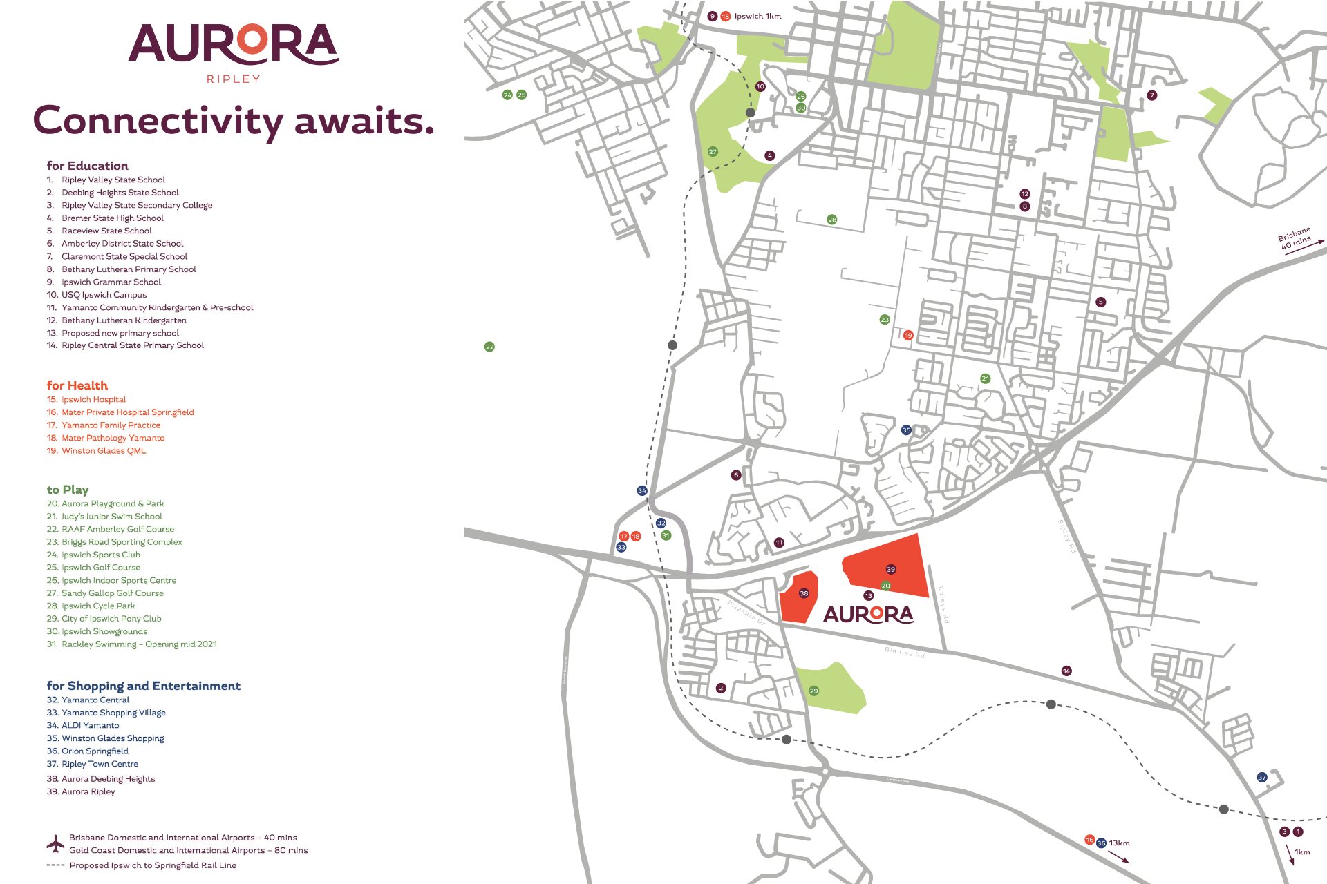 Aurora Estate - Ripley Location Map