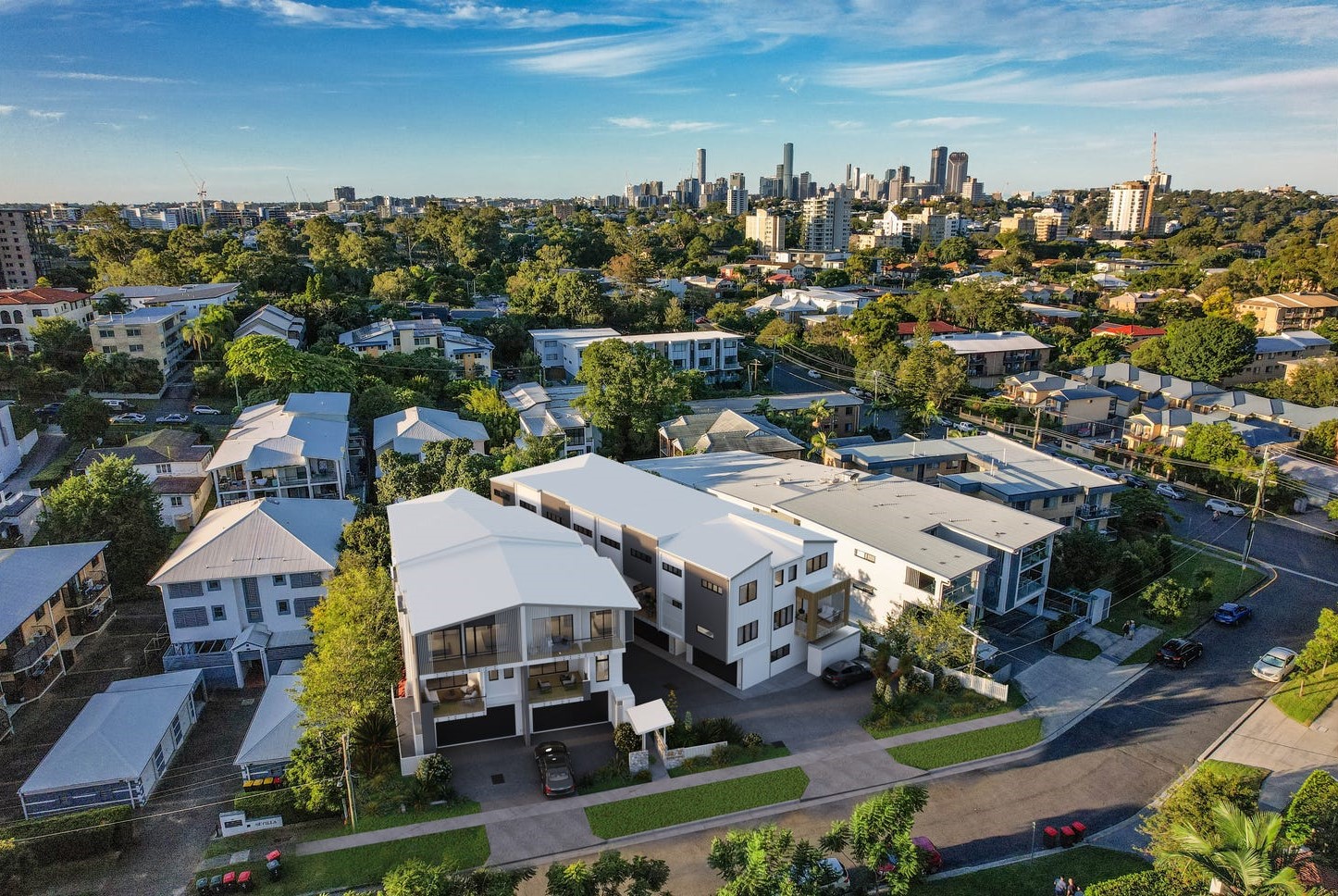 Aurora on Depper Townhomes - St Lucia Aerial