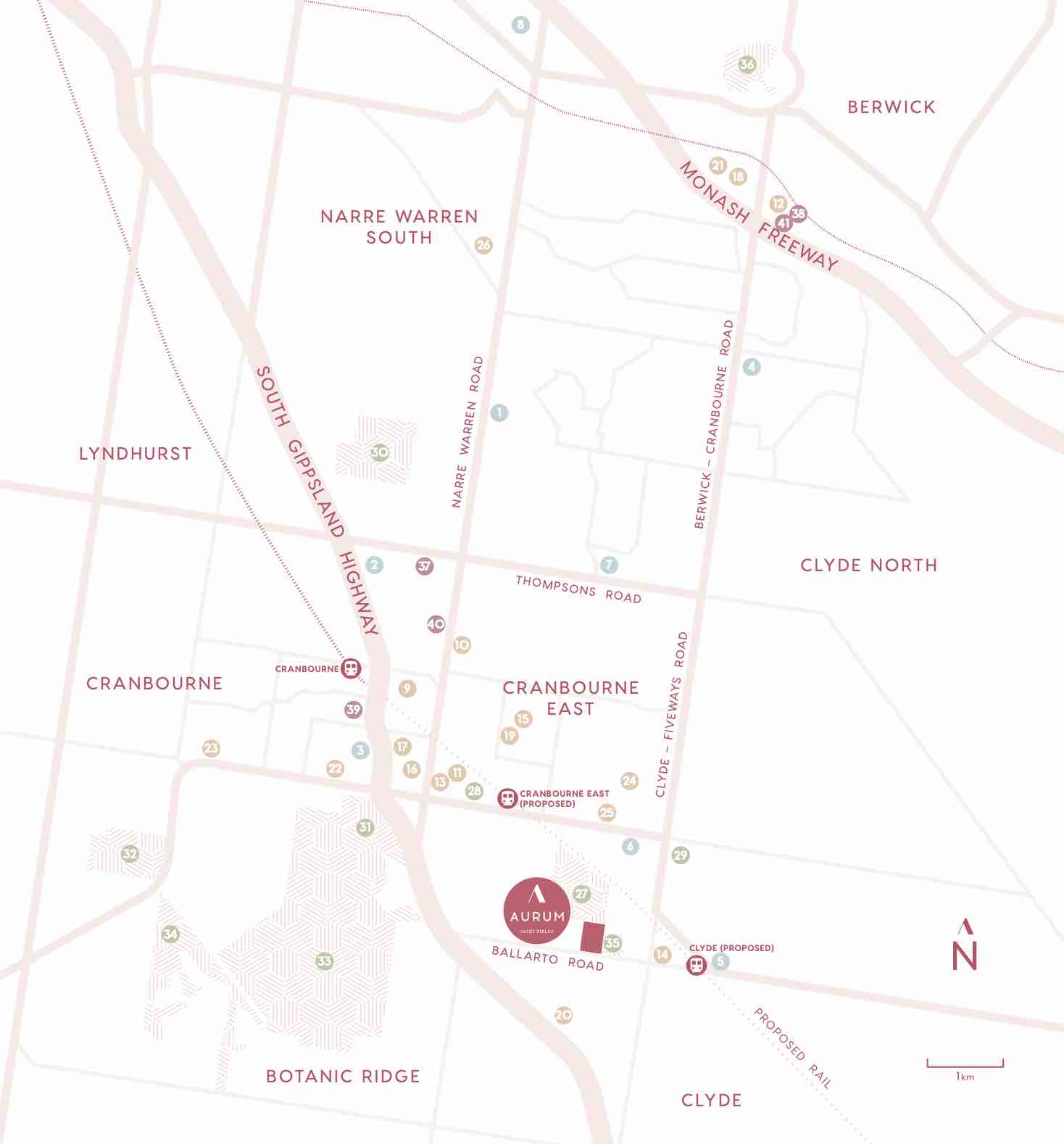 Aurum Estate location map