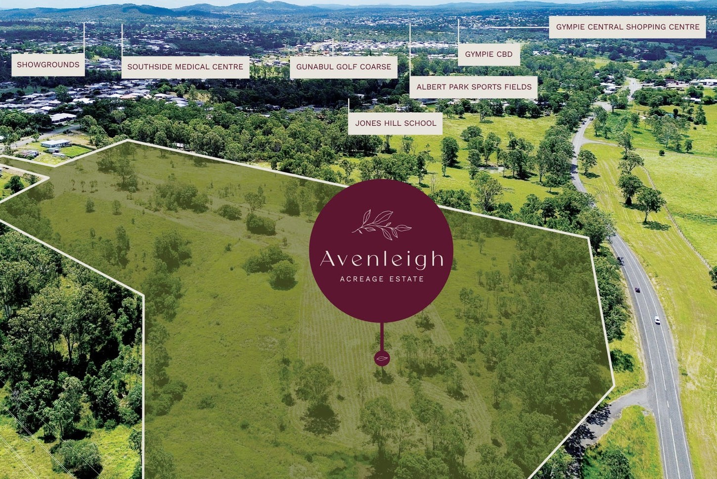 Avenleigh Acreage Estate - Jones Hill Aerial
