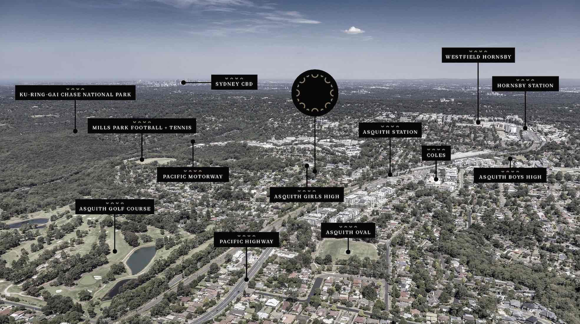 Avenue 818 Estate - Asquith Aerial