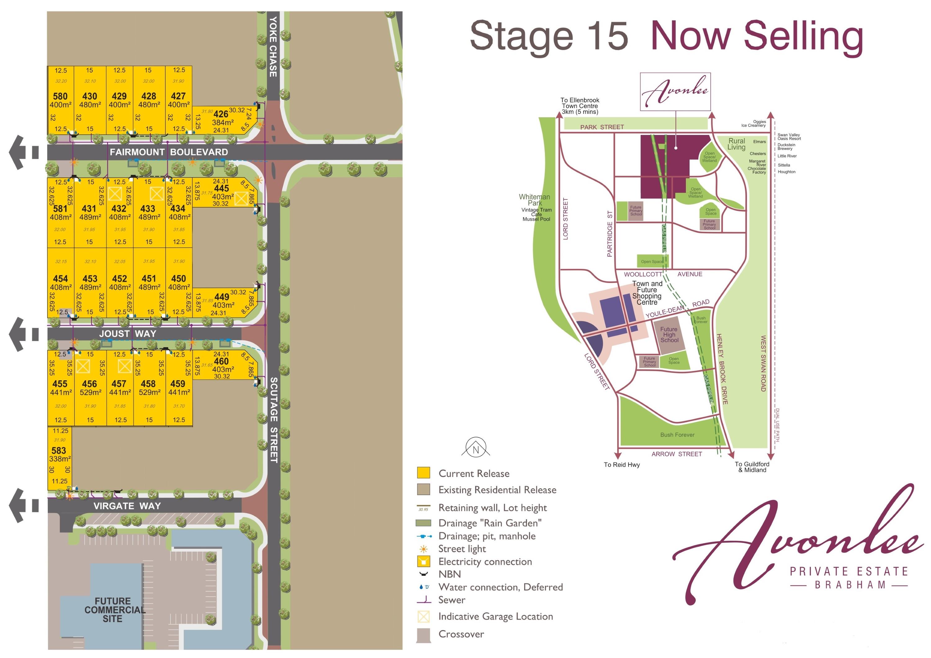 Avonlee Private Estate - Brabham Release Map