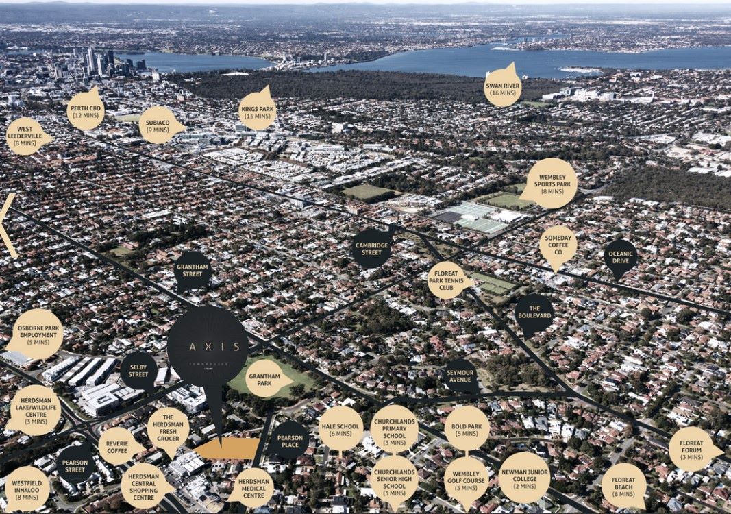 Axis Townhomes - Churchlands Aerial