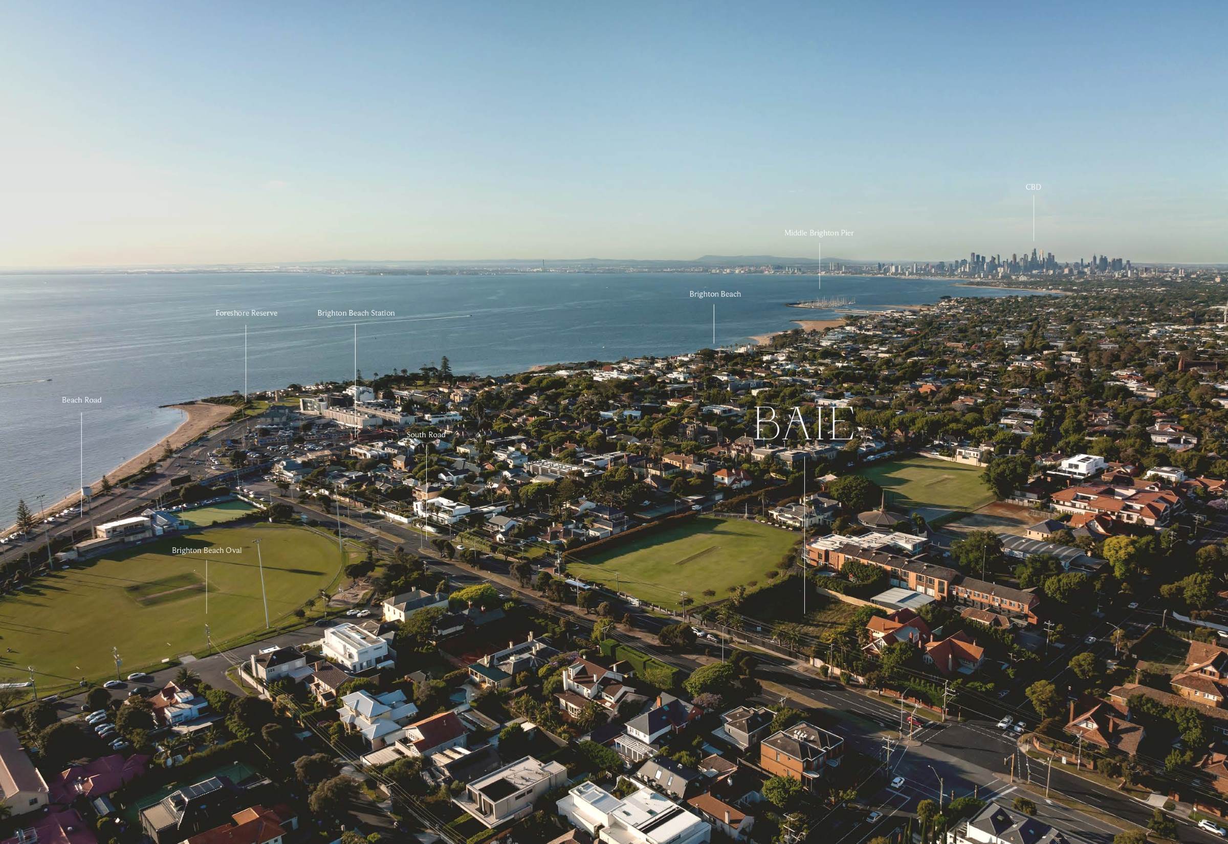Baie Townhomes - Brighton Aerial