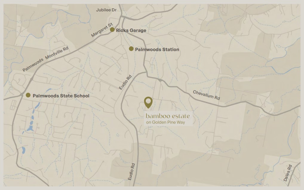 Bamboo Estate - Palmwoods Location Map