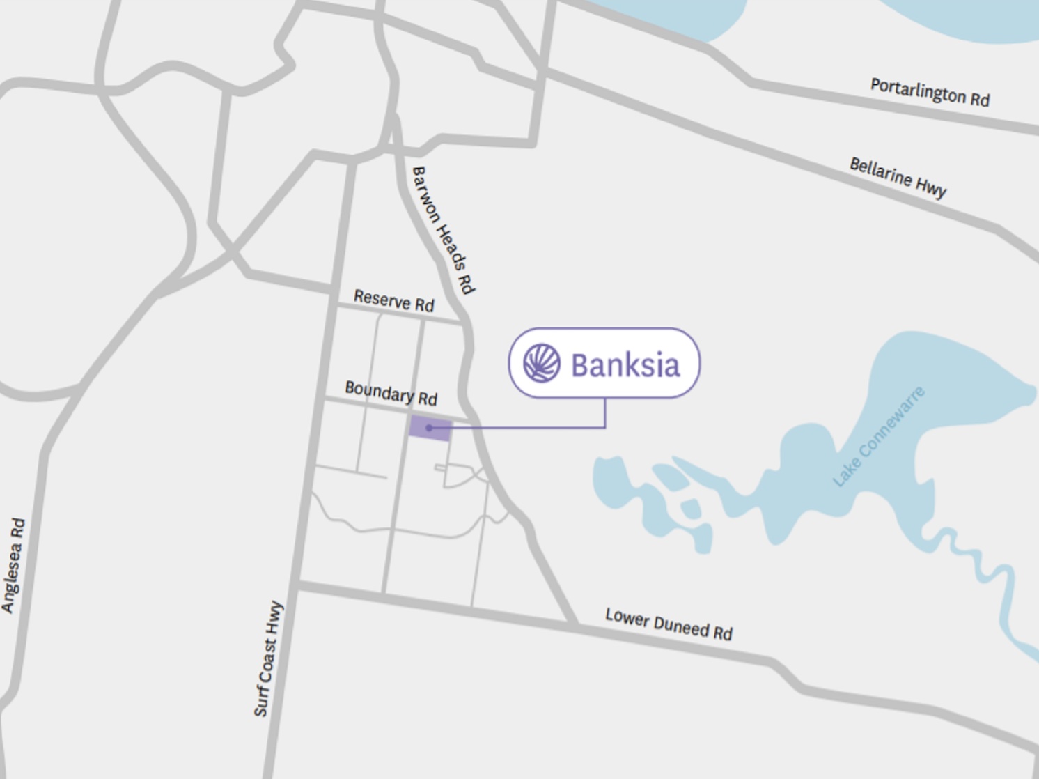 Banksia Estate - Armstrong Creek Location Map