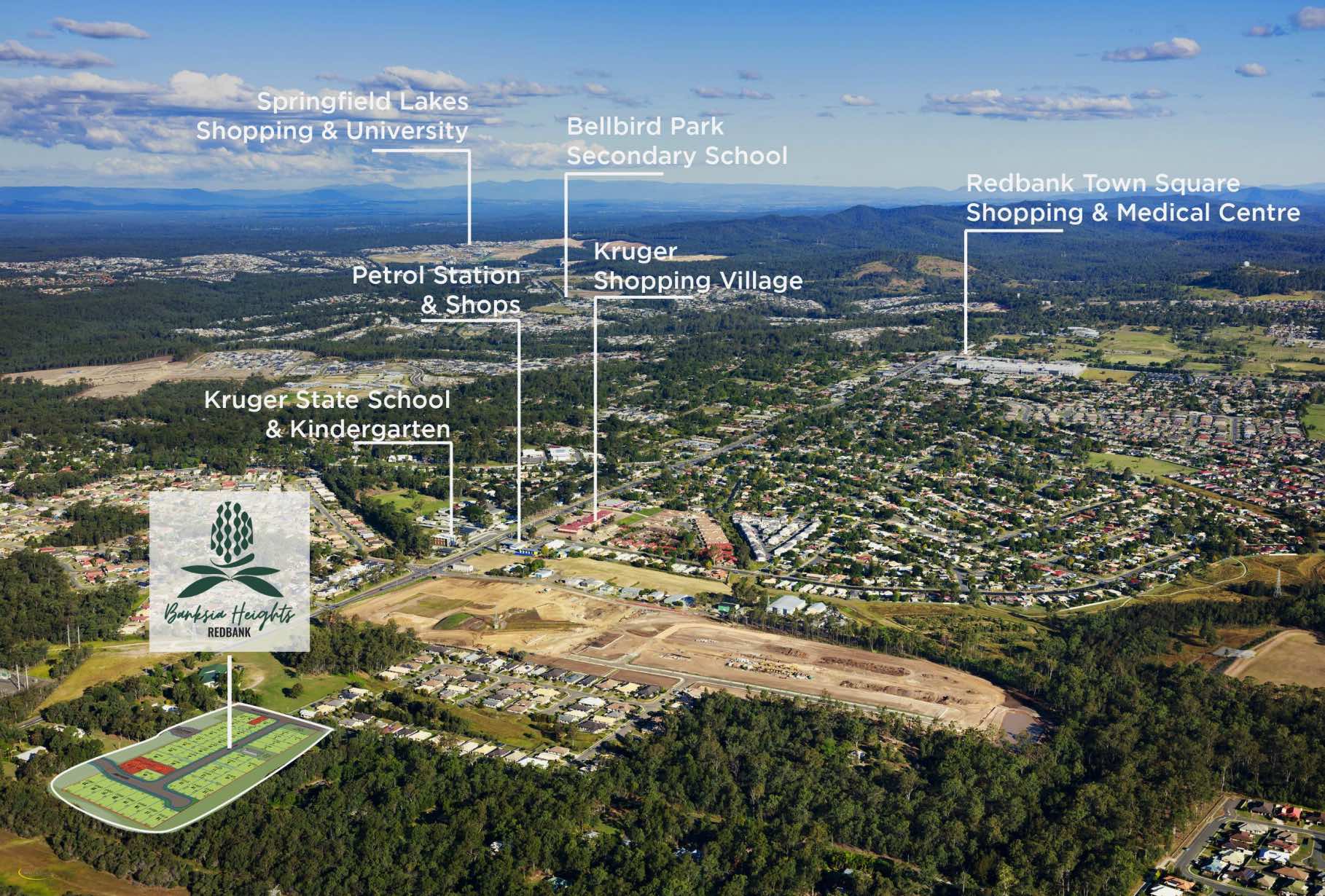 Banksia Heights Estate - Redbank Aerial