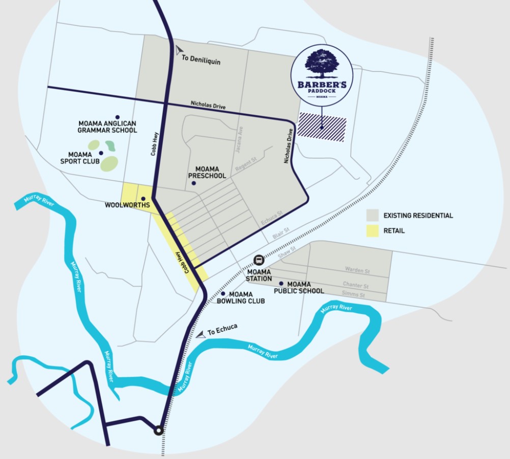 Barber's Paddock Estate - Moama Location