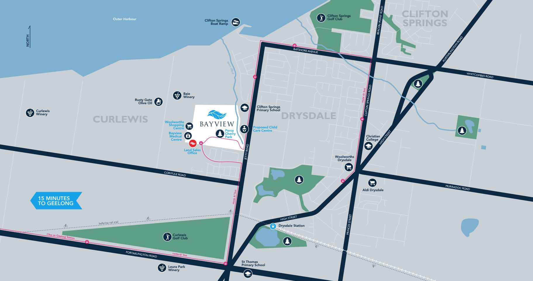 Bayview Curlewis Location map