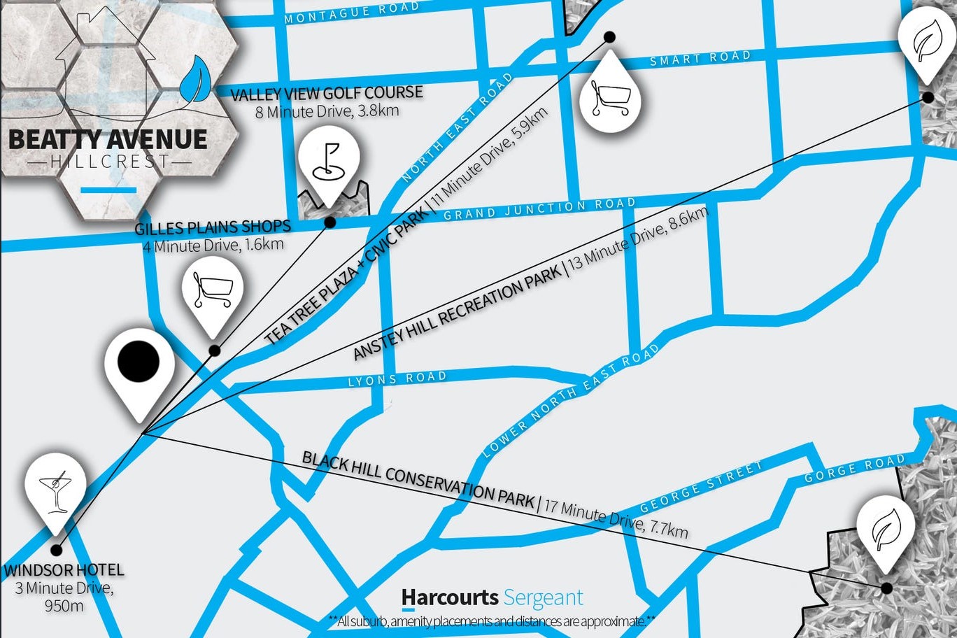 Beatty Avenue - Hillcrest Location Map