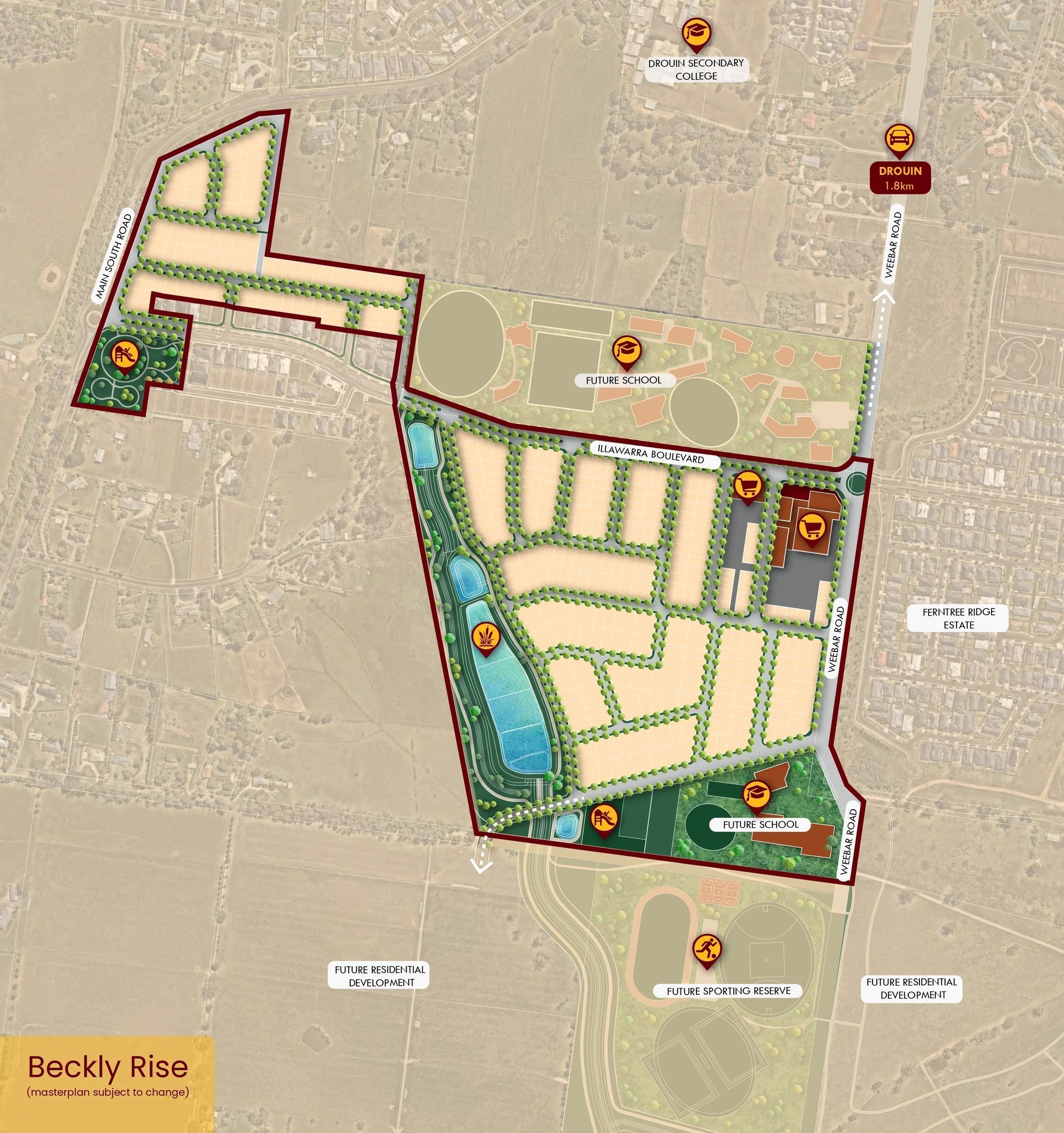 Beckly Rise Estate - Drouin Masterplan