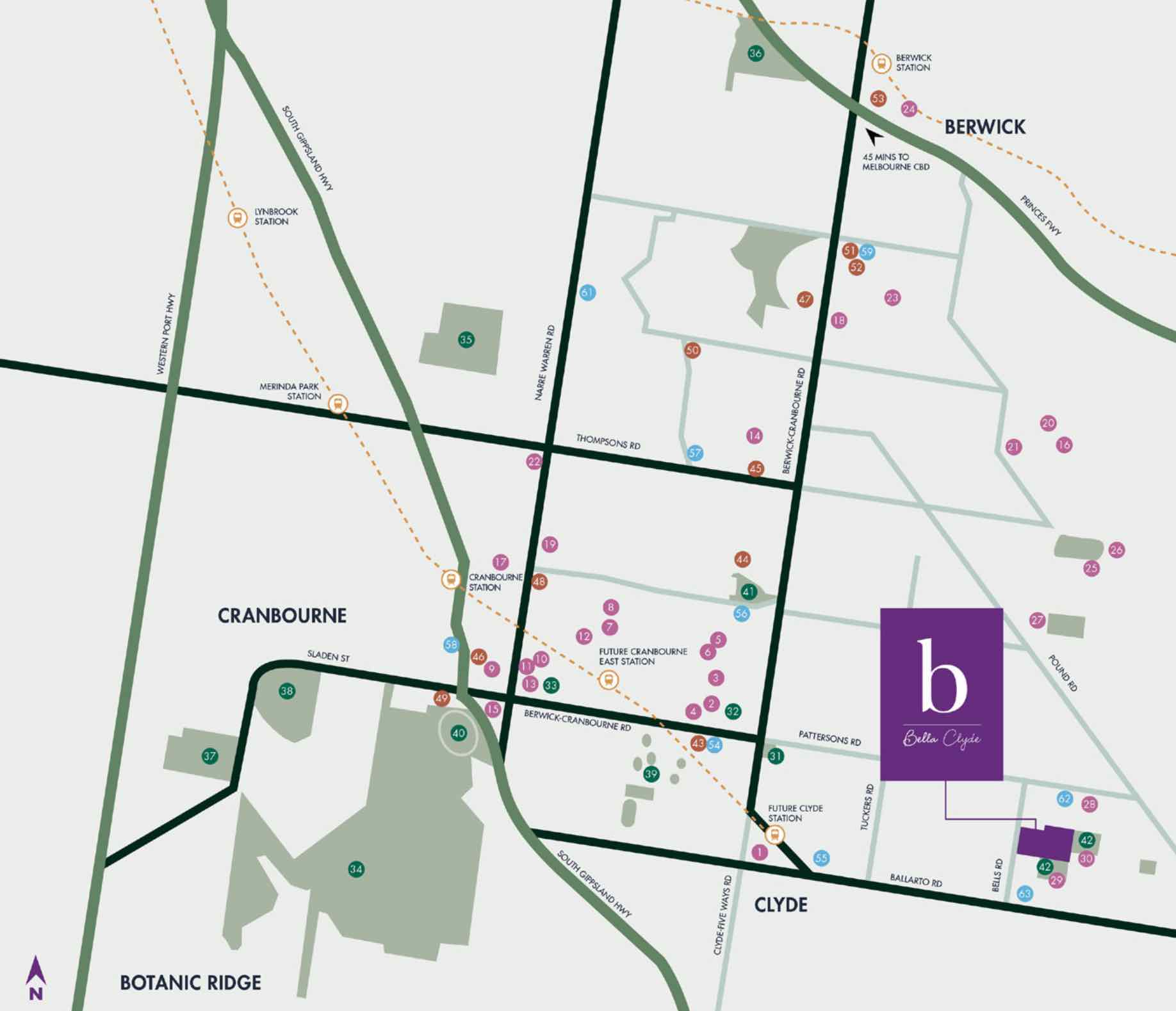 Bella Clyde Location m Location Map