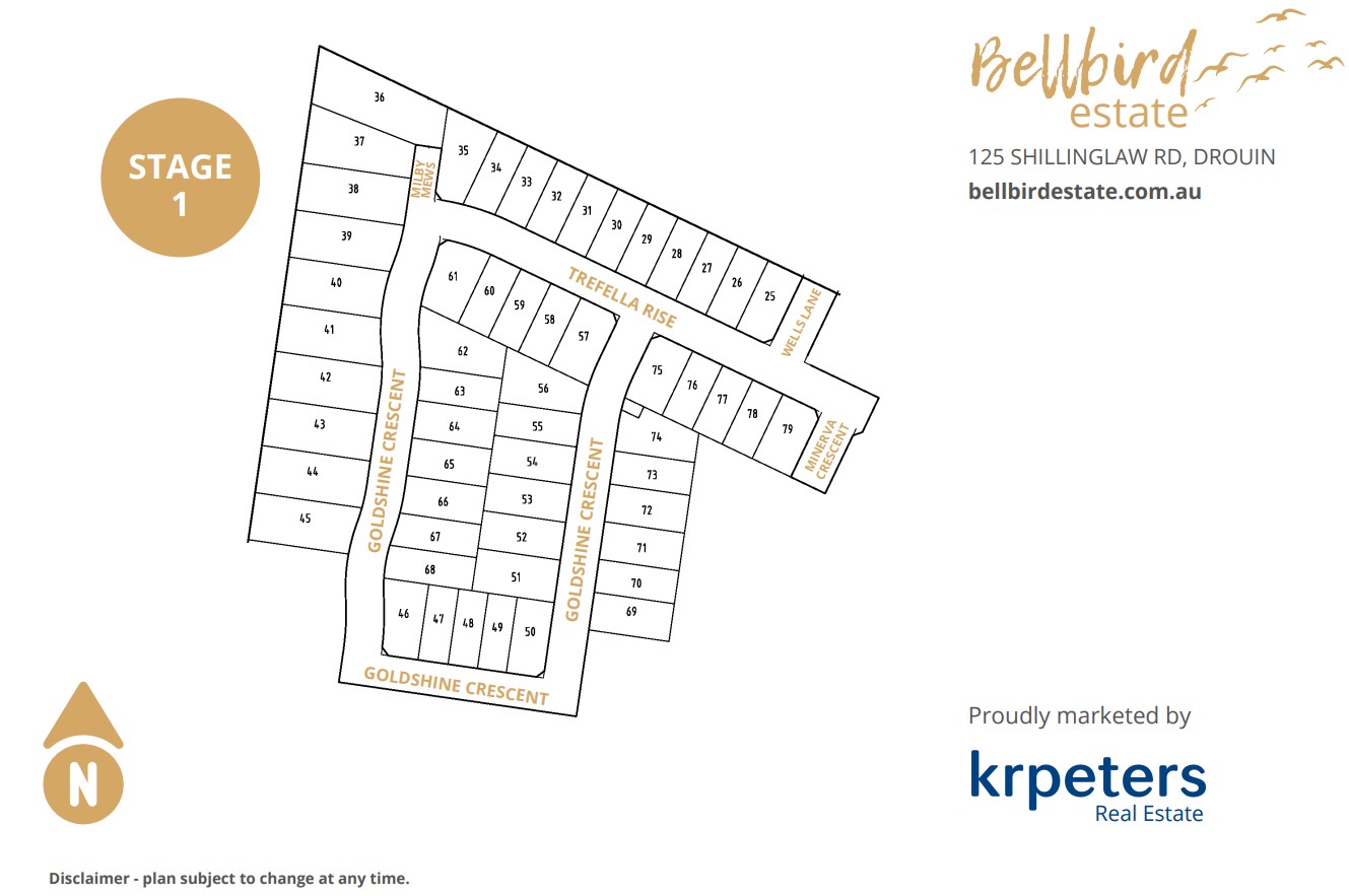 Bellbird Estate - Drouin Release Map