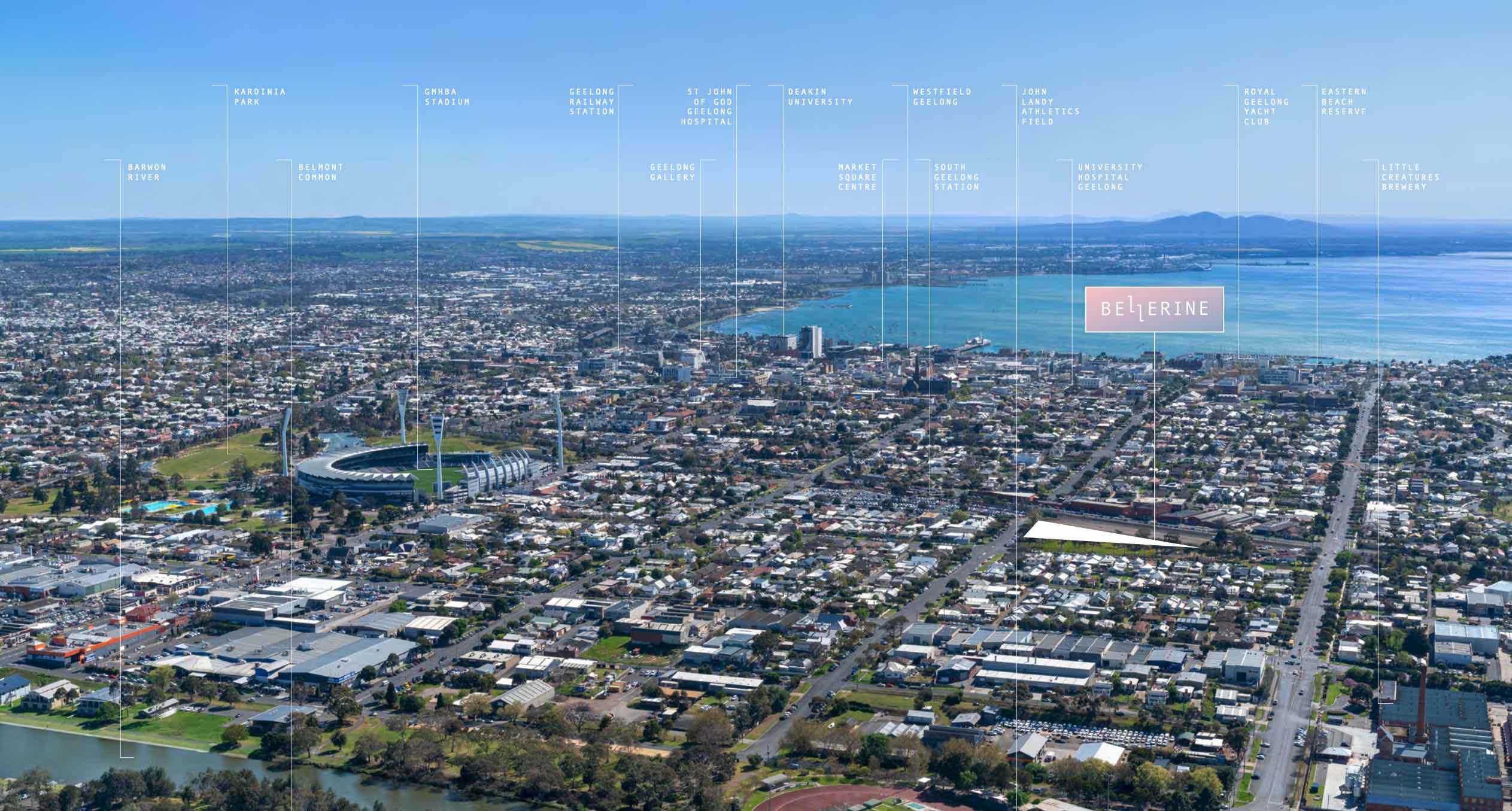 Bellerine Townhomes - South Geelong Aerial