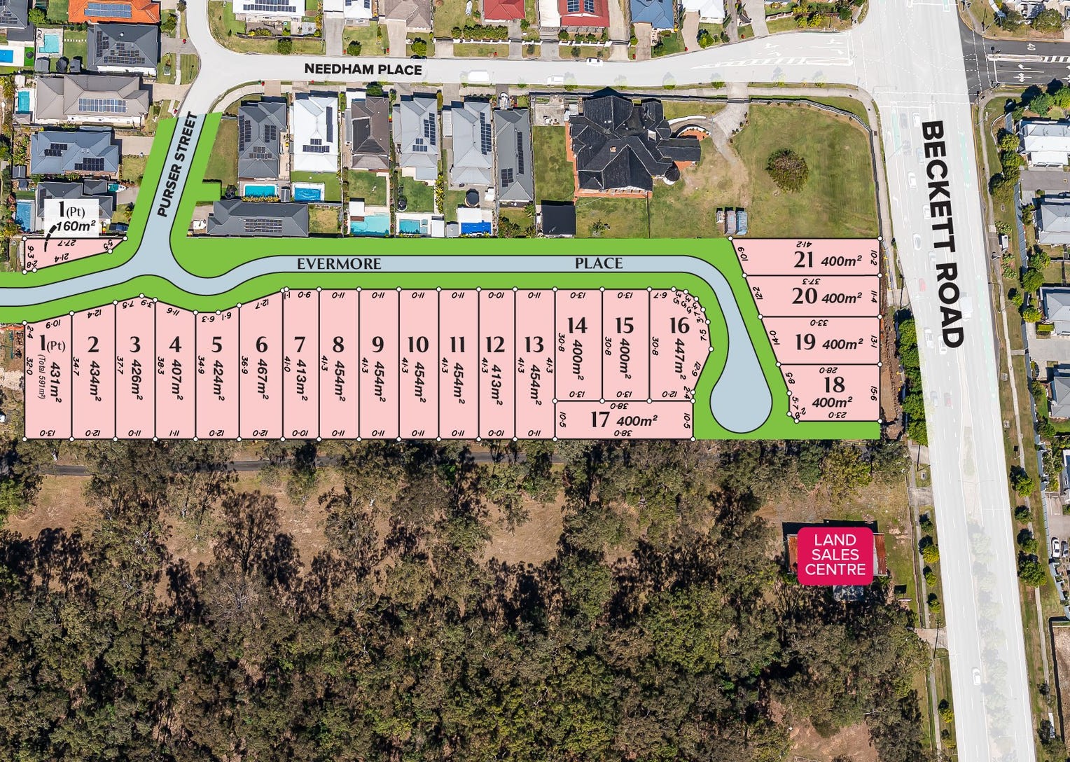 Bellerose Evermore Estate - Bridgeman Downs Aerial