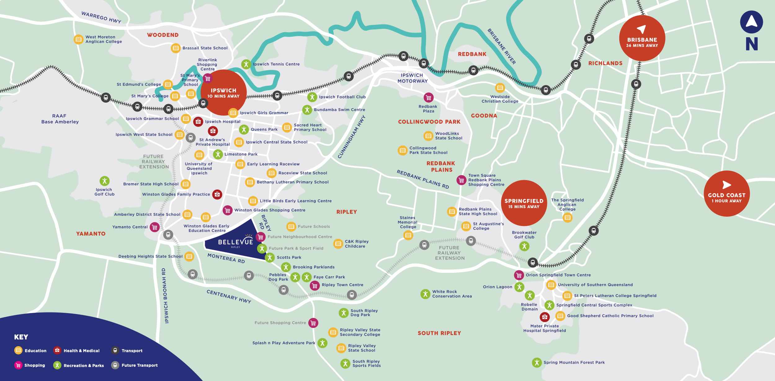 Bellevue Estate - Ripley Location map