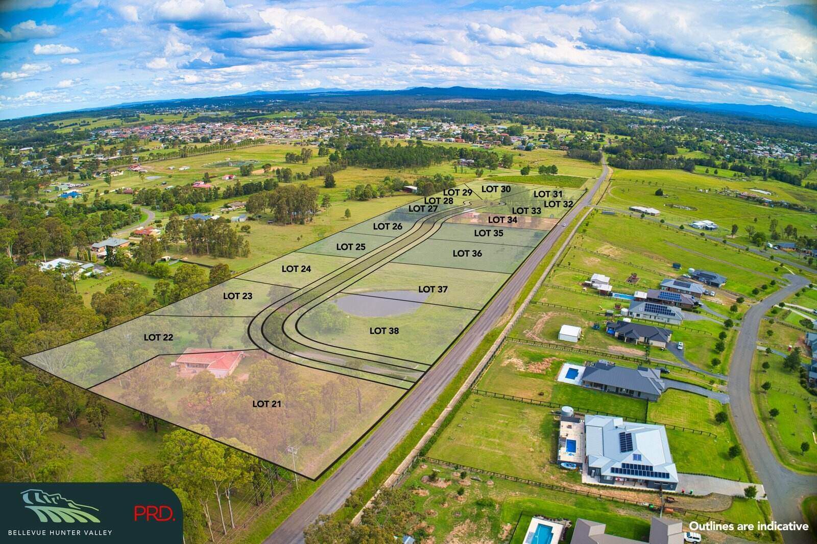 Bellevue Hunter Valley - Branxton Aerial 1