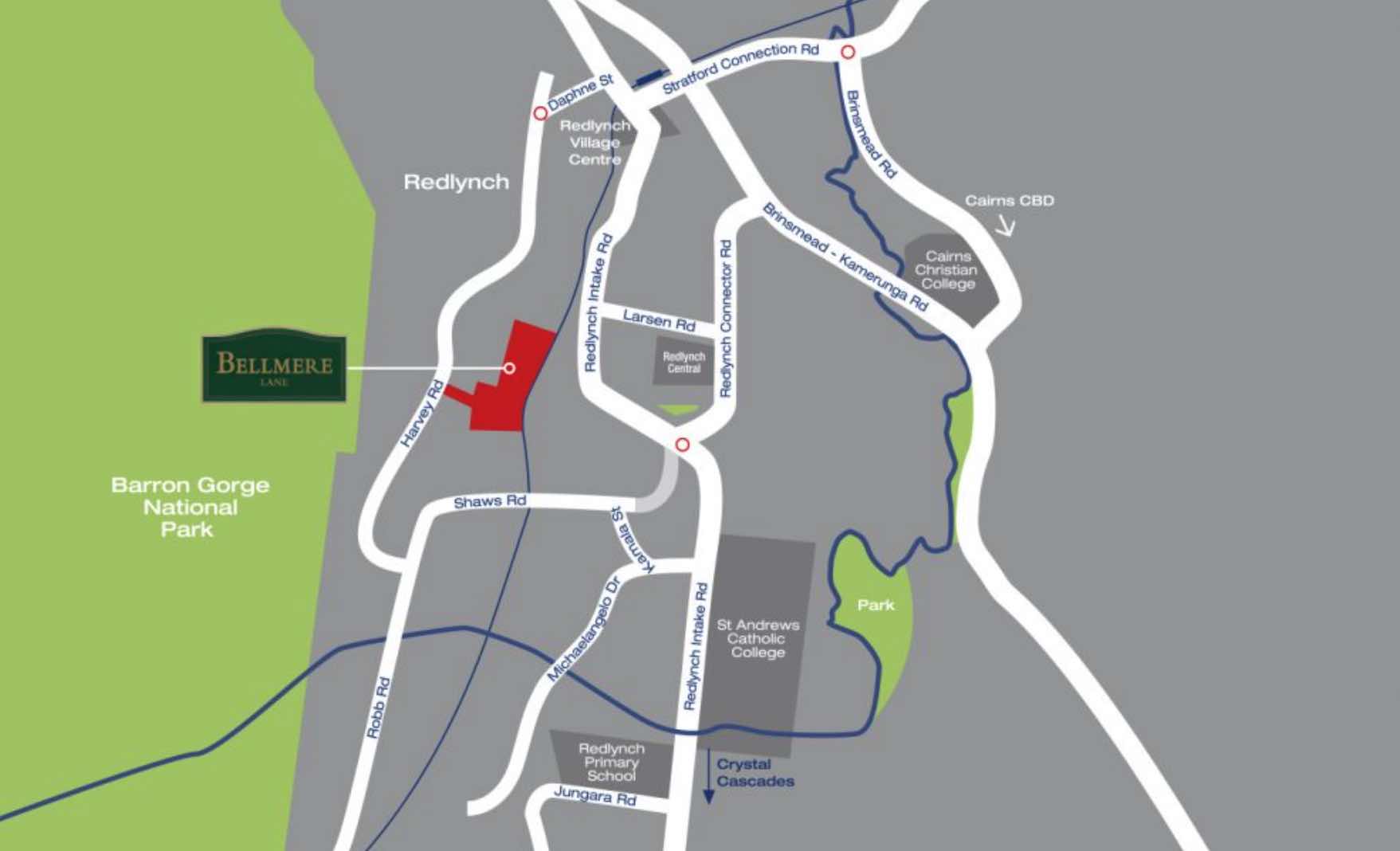 Bellmere Lane Estate - Redlynch Location map