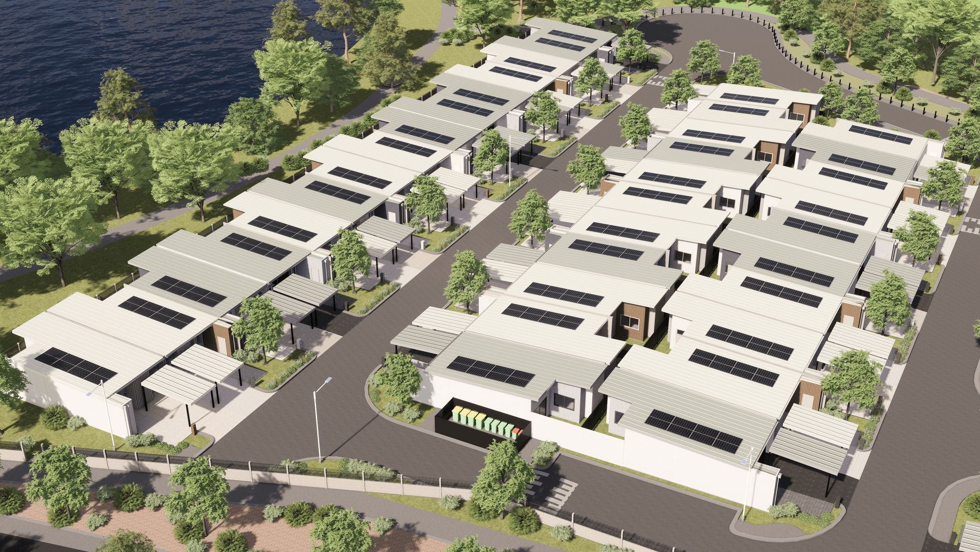 Berrigan Grove Estate - South Lake Render
