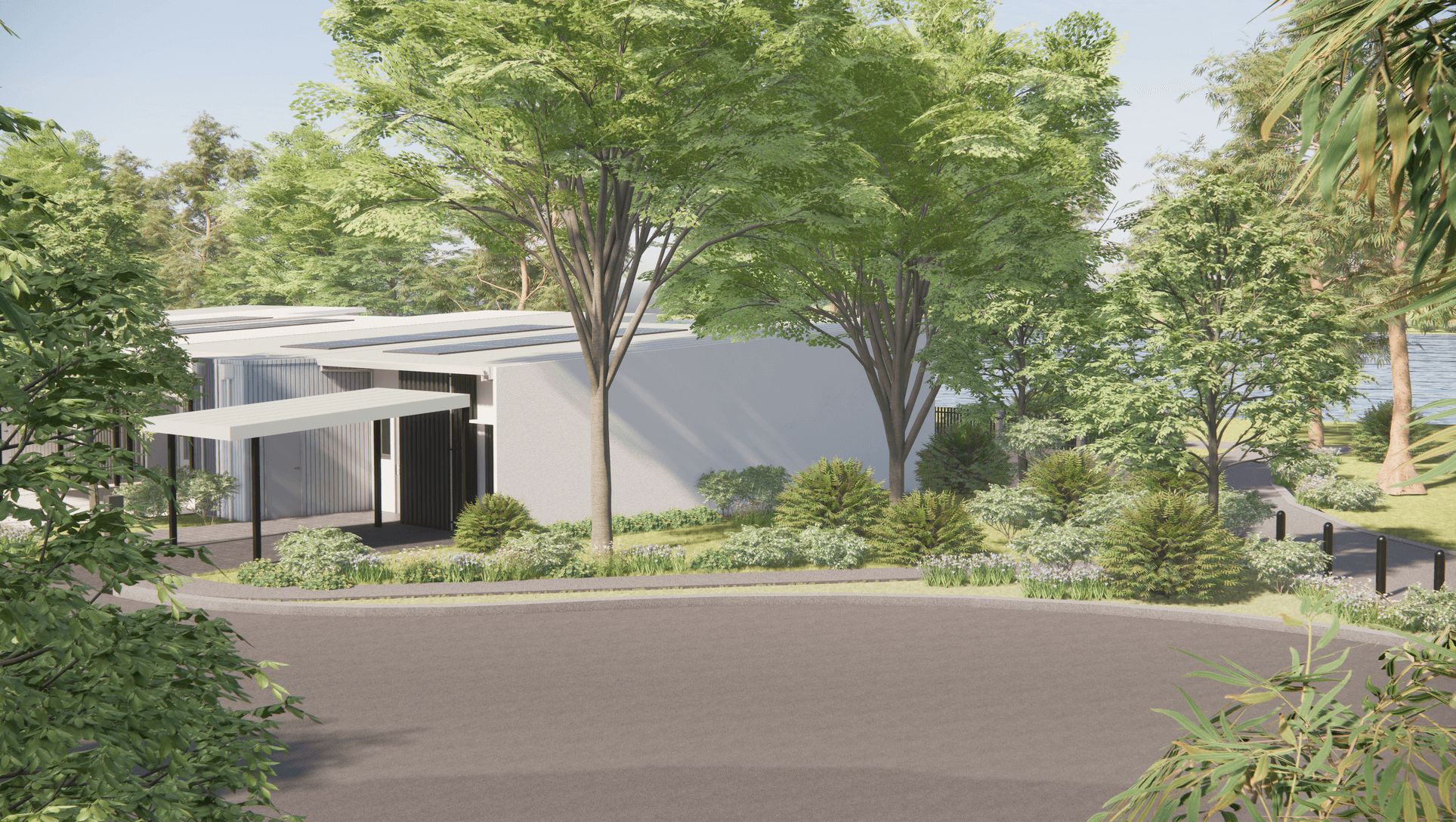 Berrigan Grove Estate - South Lake Render
