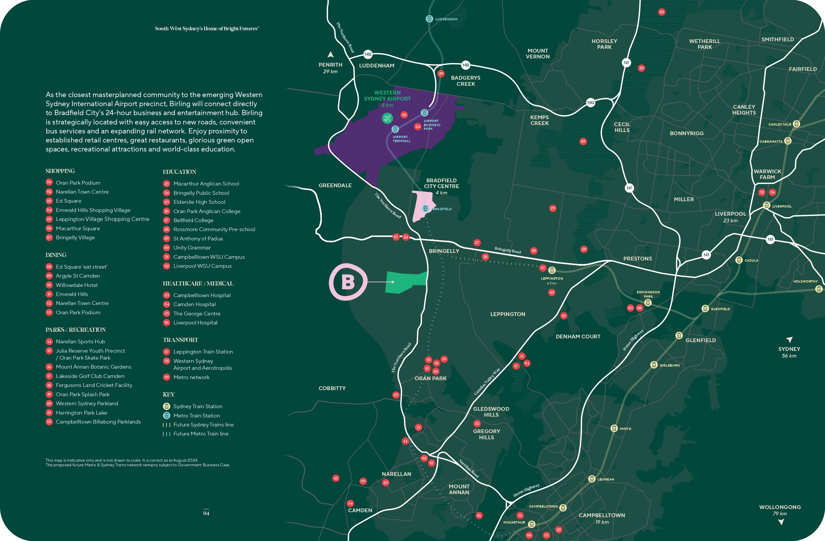 Birling Estate - Bringelly Location Map