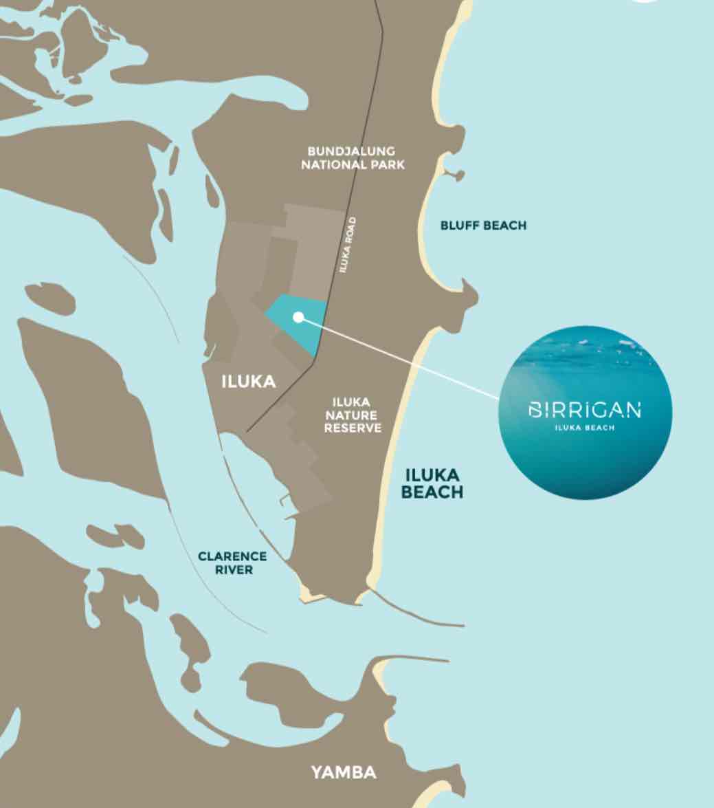 Birrigan Iluka Beach Estate - Iluka Location m Location Map