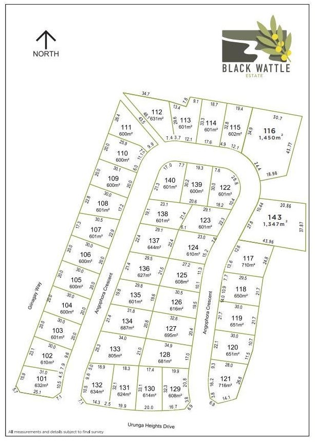 Black Wattle Estate - Urunga Release Map