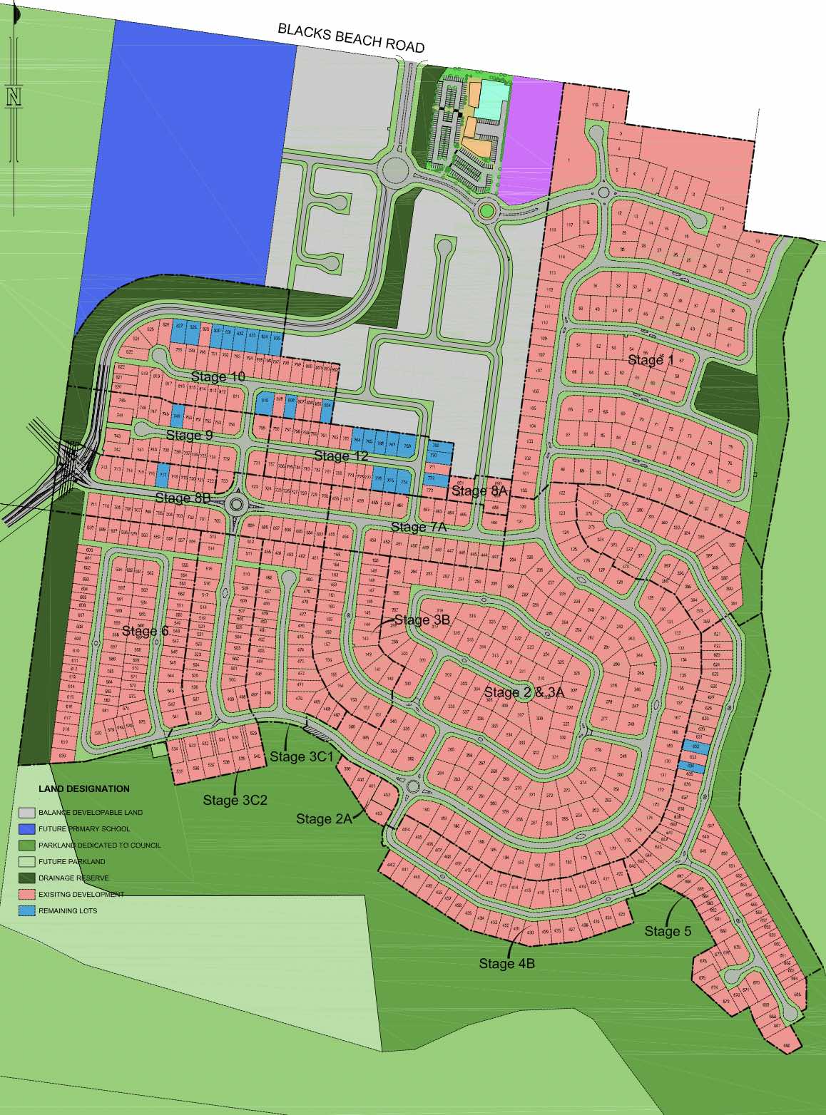Blacks Beach Breeze Estate - Blacks Beach Masterplan